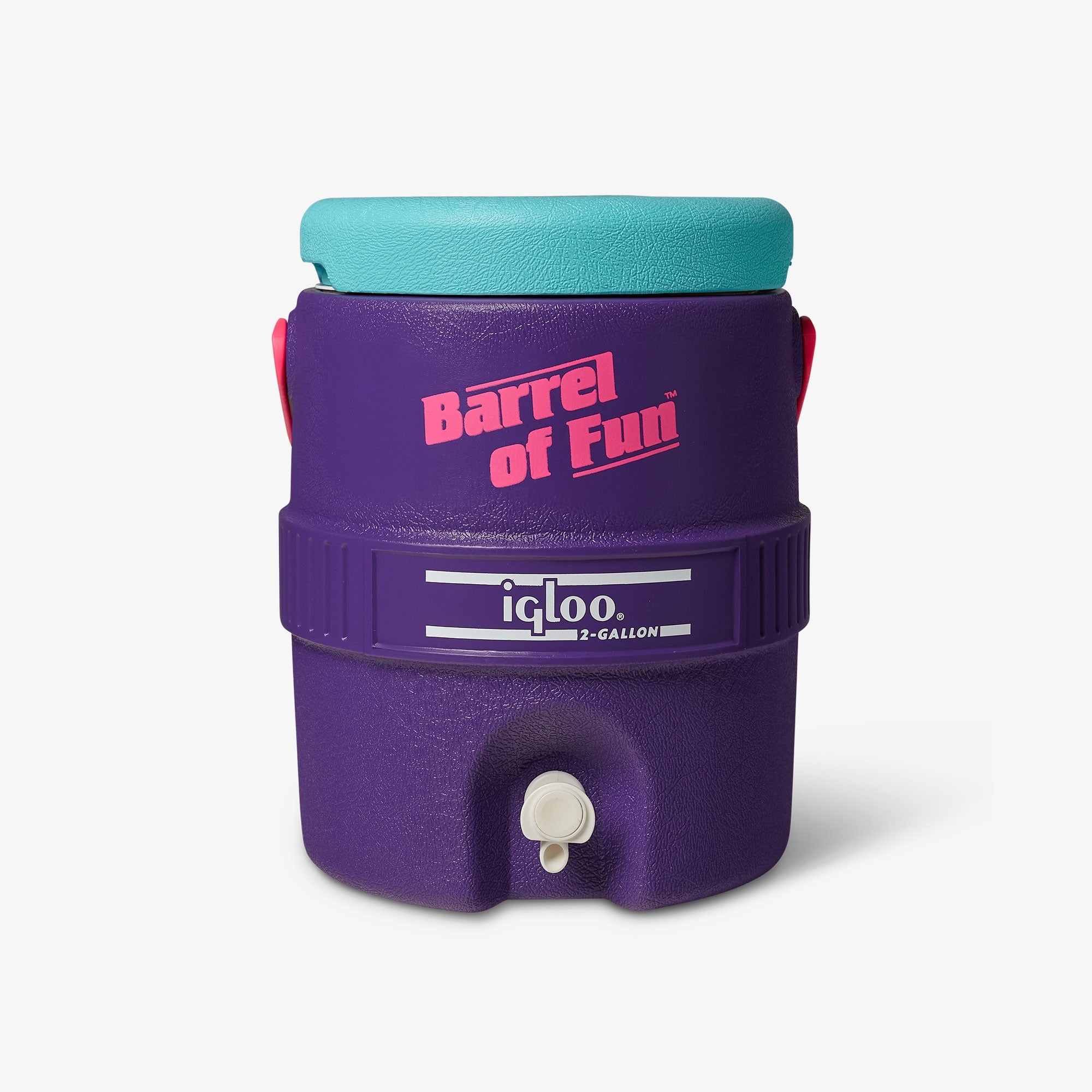 Retro Barrel of Fun 2 Gallon Jug U2 - Purple - Front View