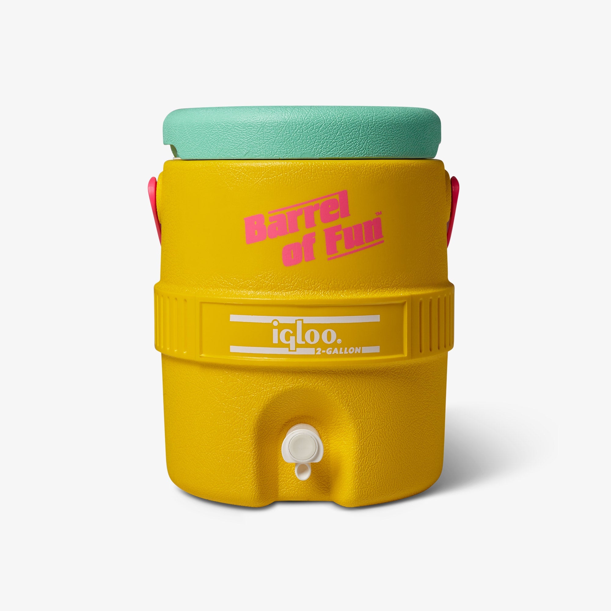 Retro Barrel of Fun 2 Gallon Jug U2 - Yellow - Product View