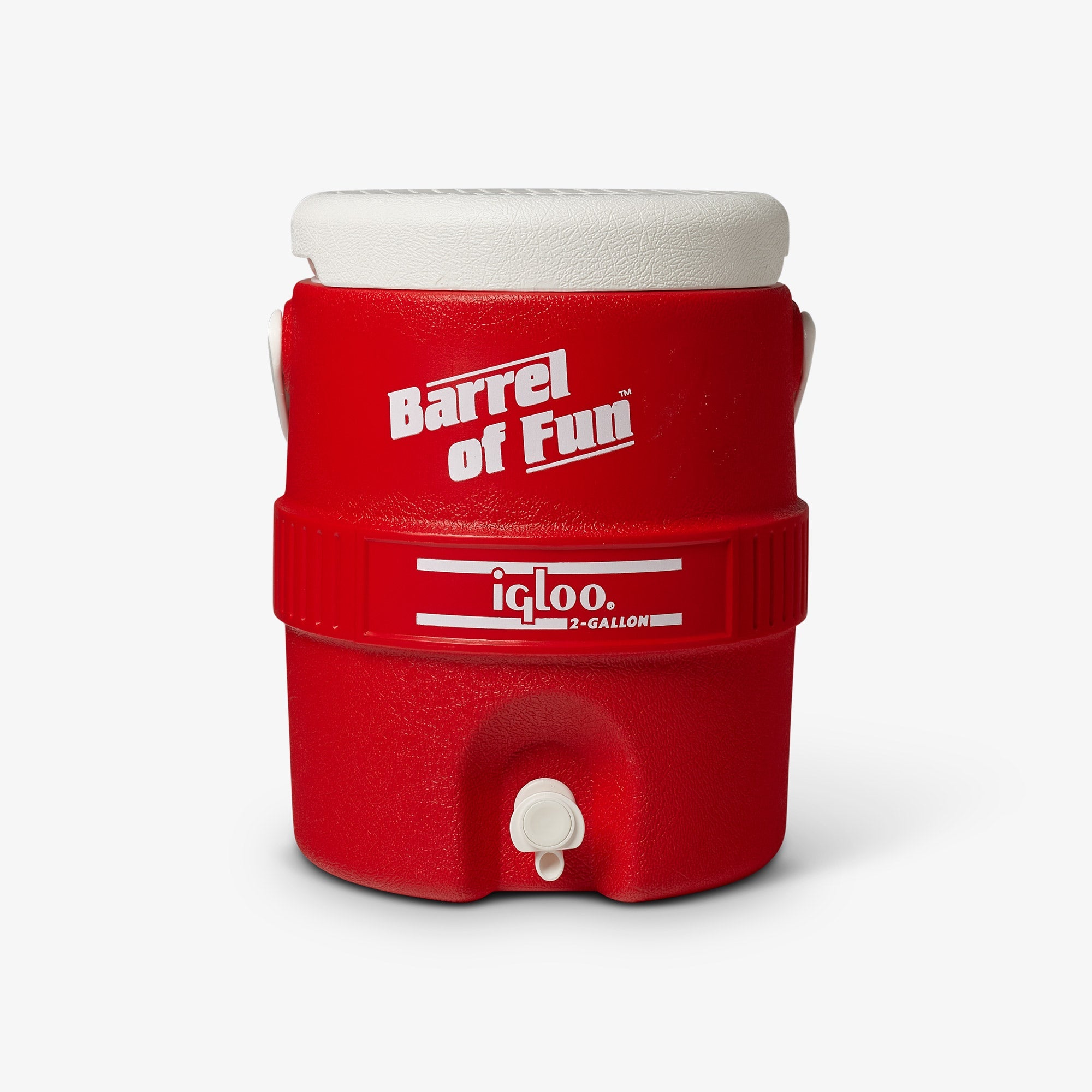 Retro Barrel of Fun 2 Gallon Jug U2 - Red - Product View
