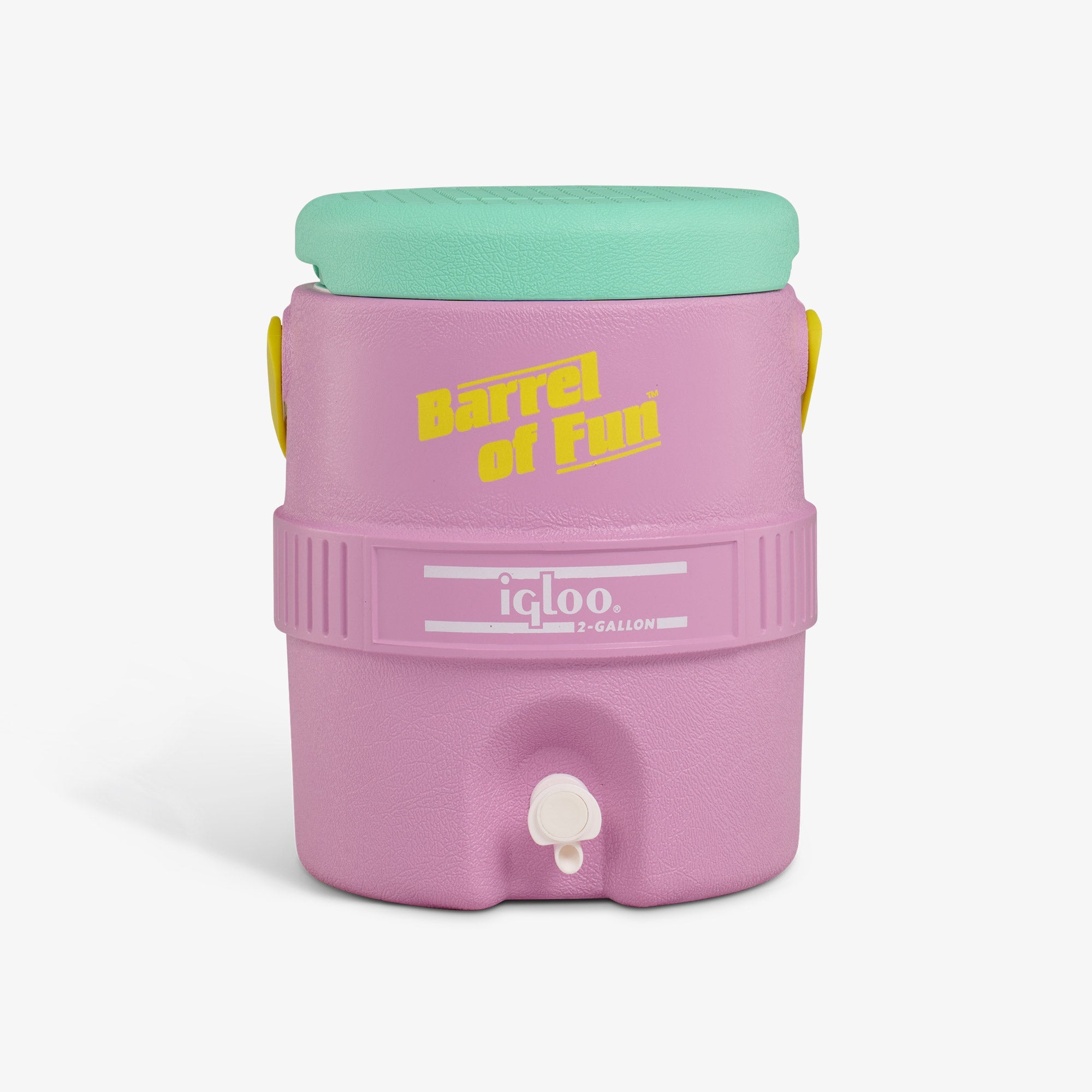 Retro Barrel of Fun 2 Gallon Jug U2 - Tea Rose - Front View