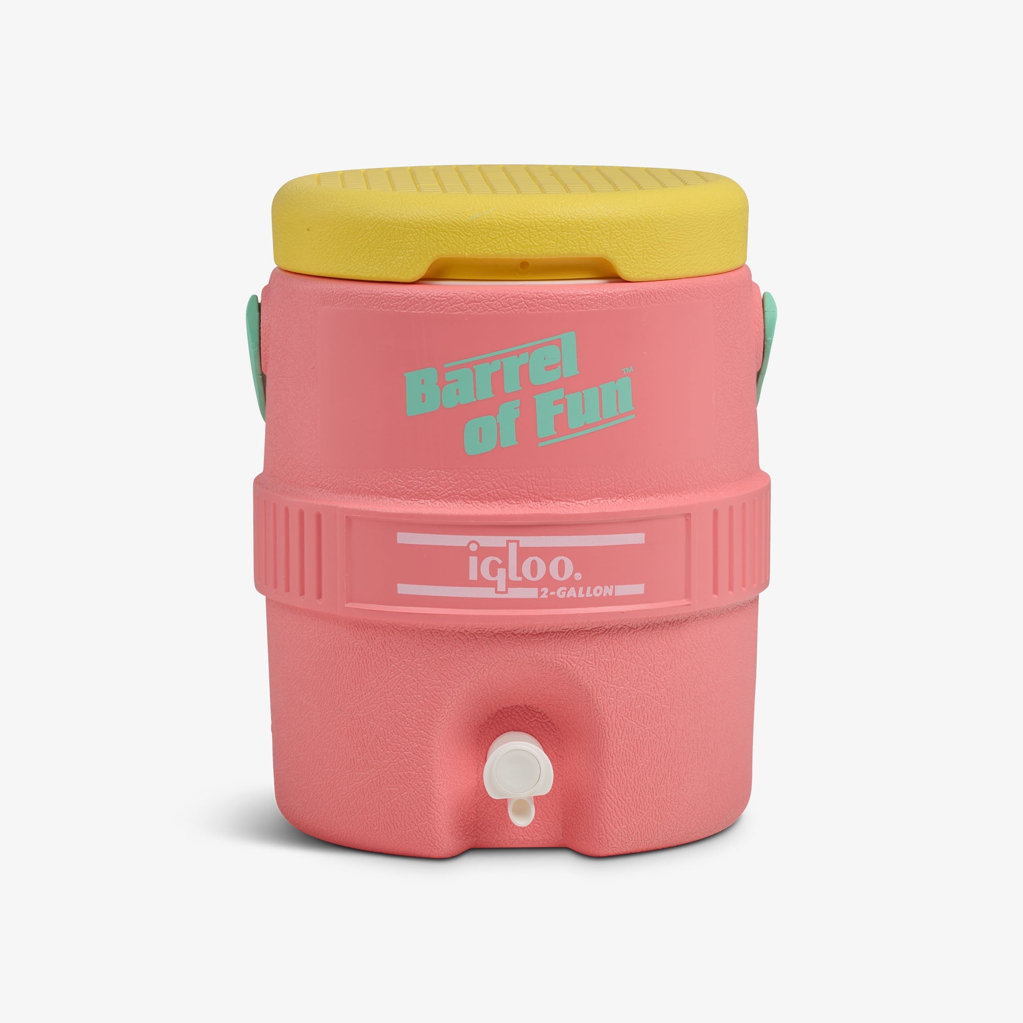 Retro Barrel of Fun 2 Gallon Jug U2 - Flamingo - Front View
