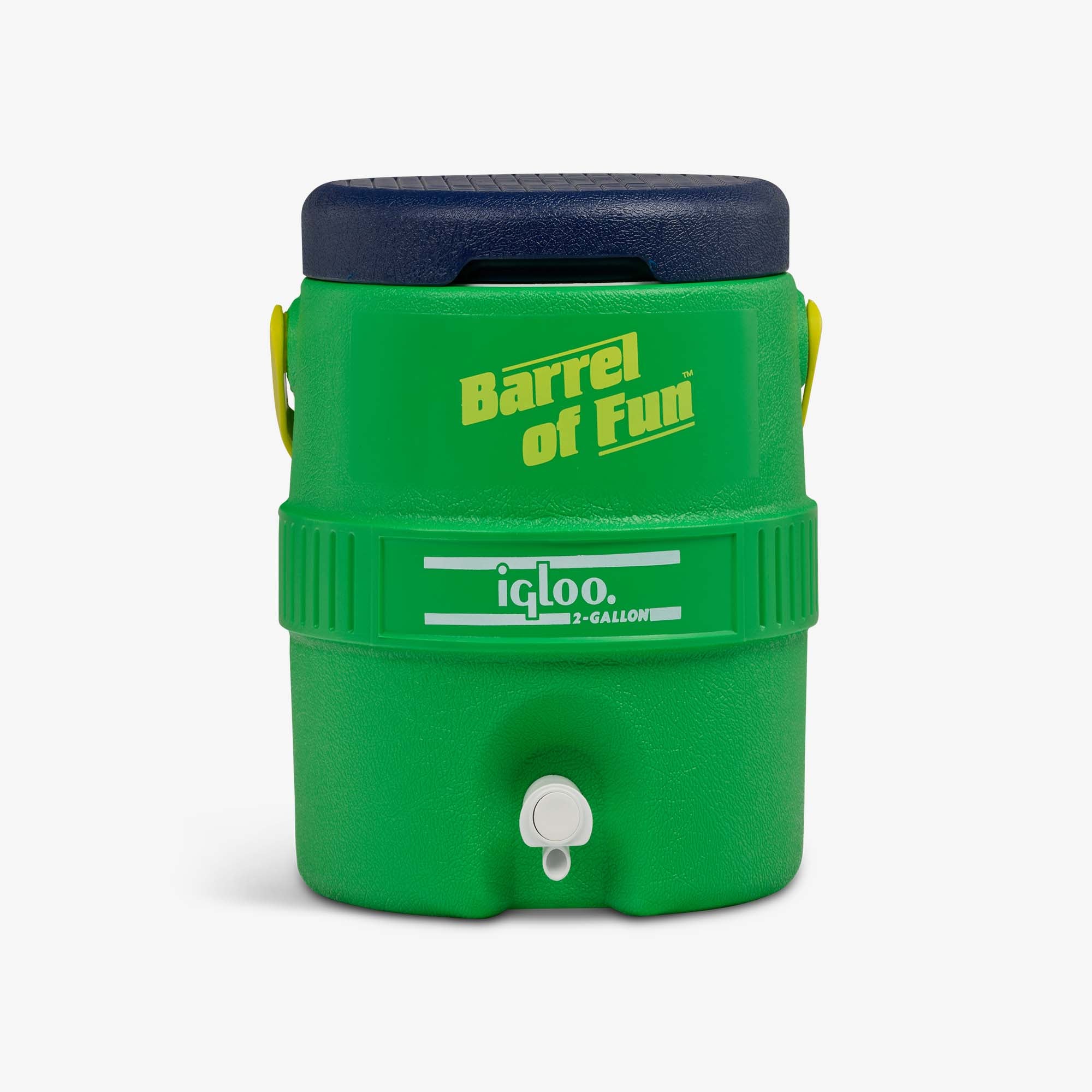 Retro Barrel of Fun 2 Gallon Jug U2 - Whistle Green - Front View