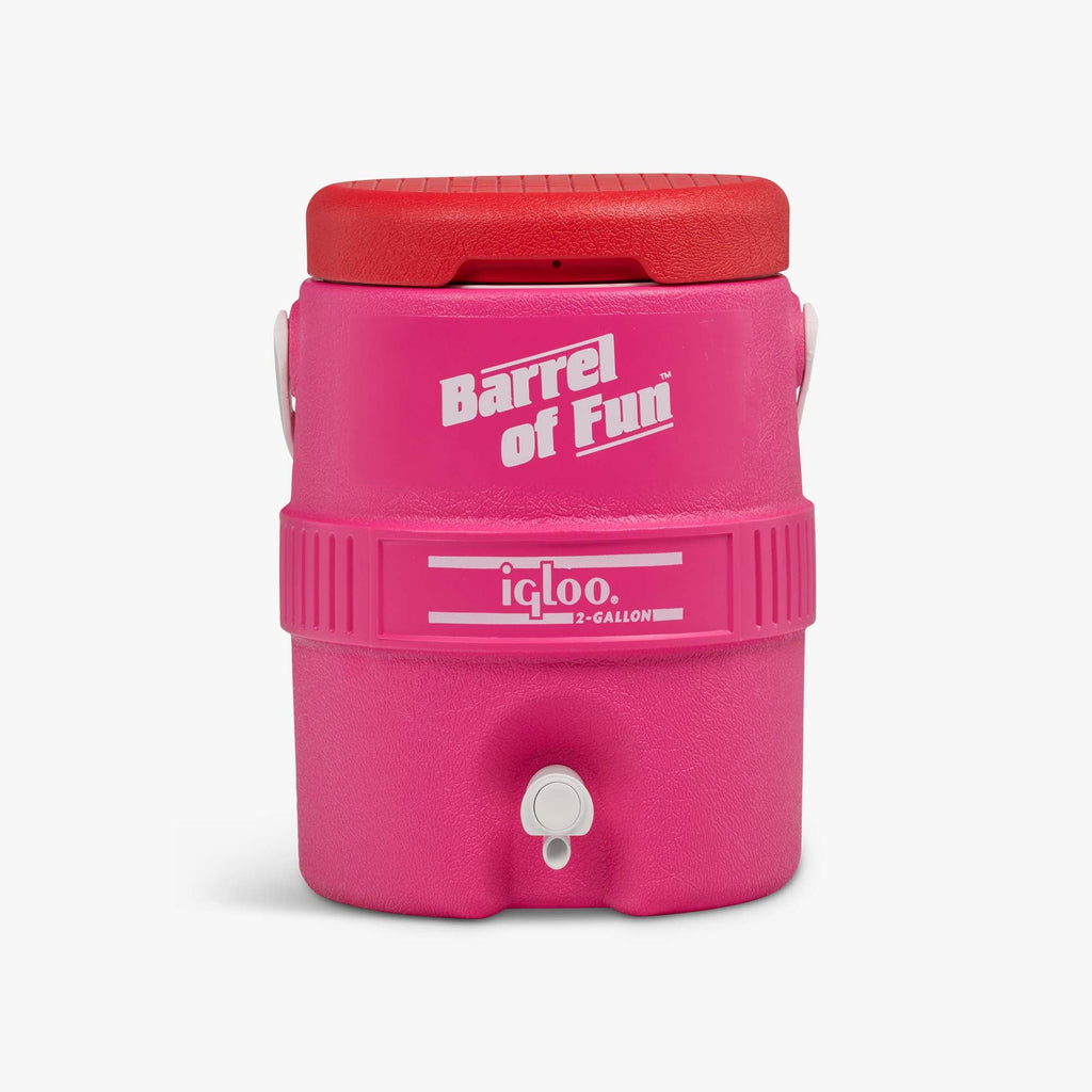 Retro Barrel of Fun 2 Gallon Jug U2 - Tutti Frutti - Front View