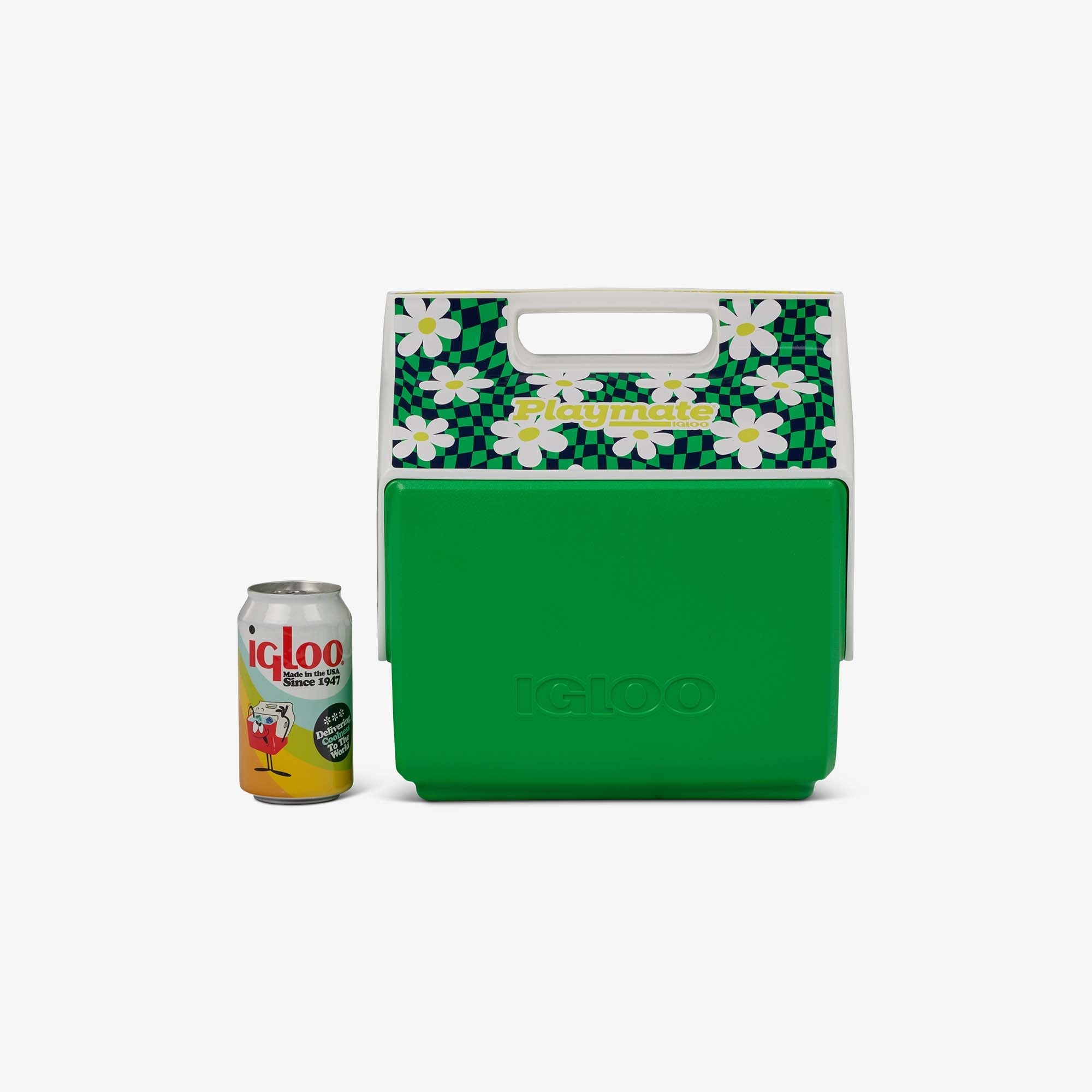 Retro Little Playmate 7 Qt Cooler J6 - Psychedelic Daisy - Size View