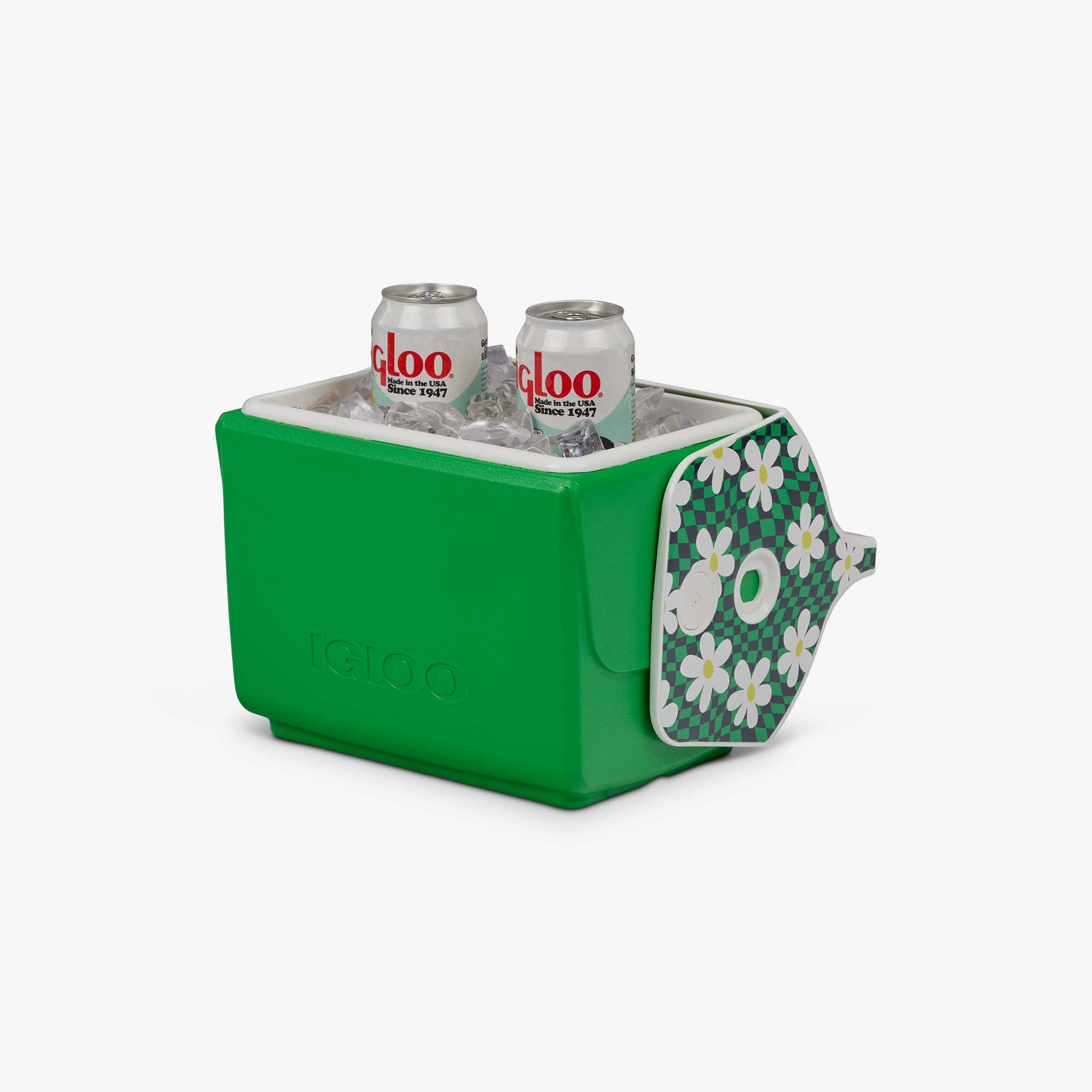 Retro Little Playmate 7 Qt Cooler J6 - Psychedelic Daisy - Product View