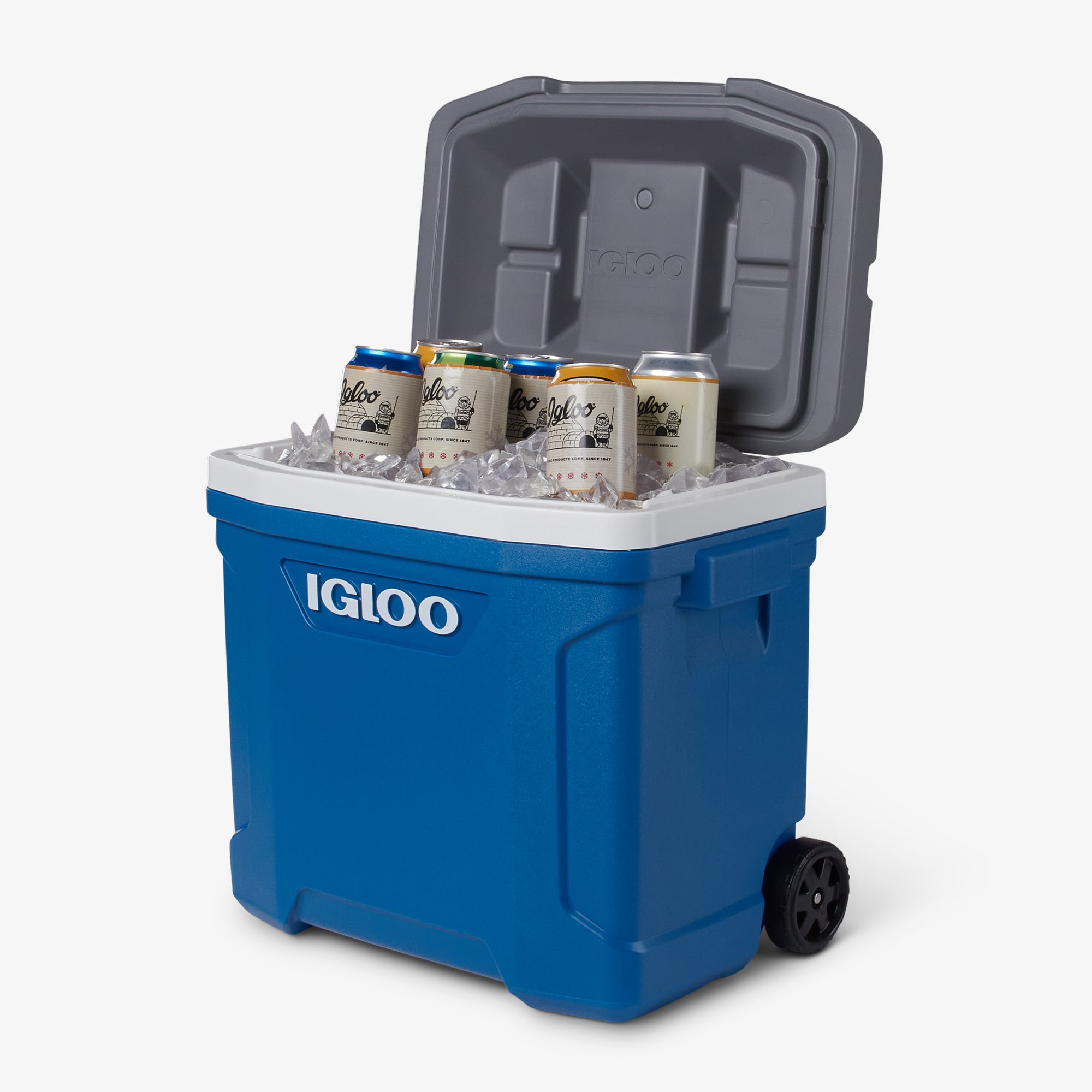Latitude 30 Qt Roller Cooler R2 - Blue - Product View