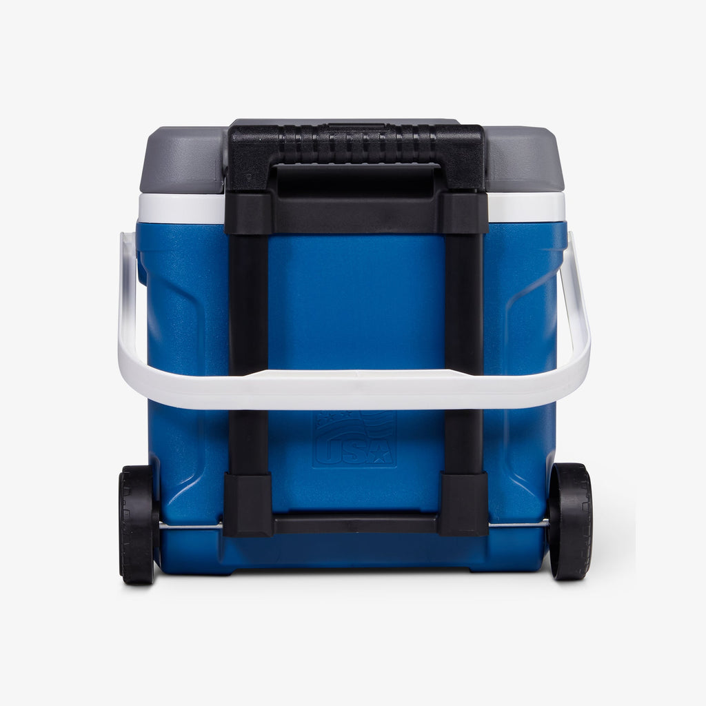 Latitude 16 Qt Roller Cooler E5 - Blue - Back View