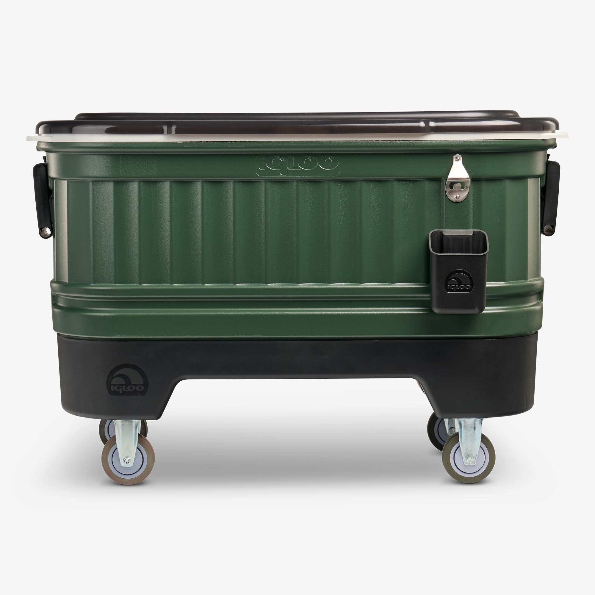 Party Bar 125 Qt Cooler E2 - Oil Green - Front View