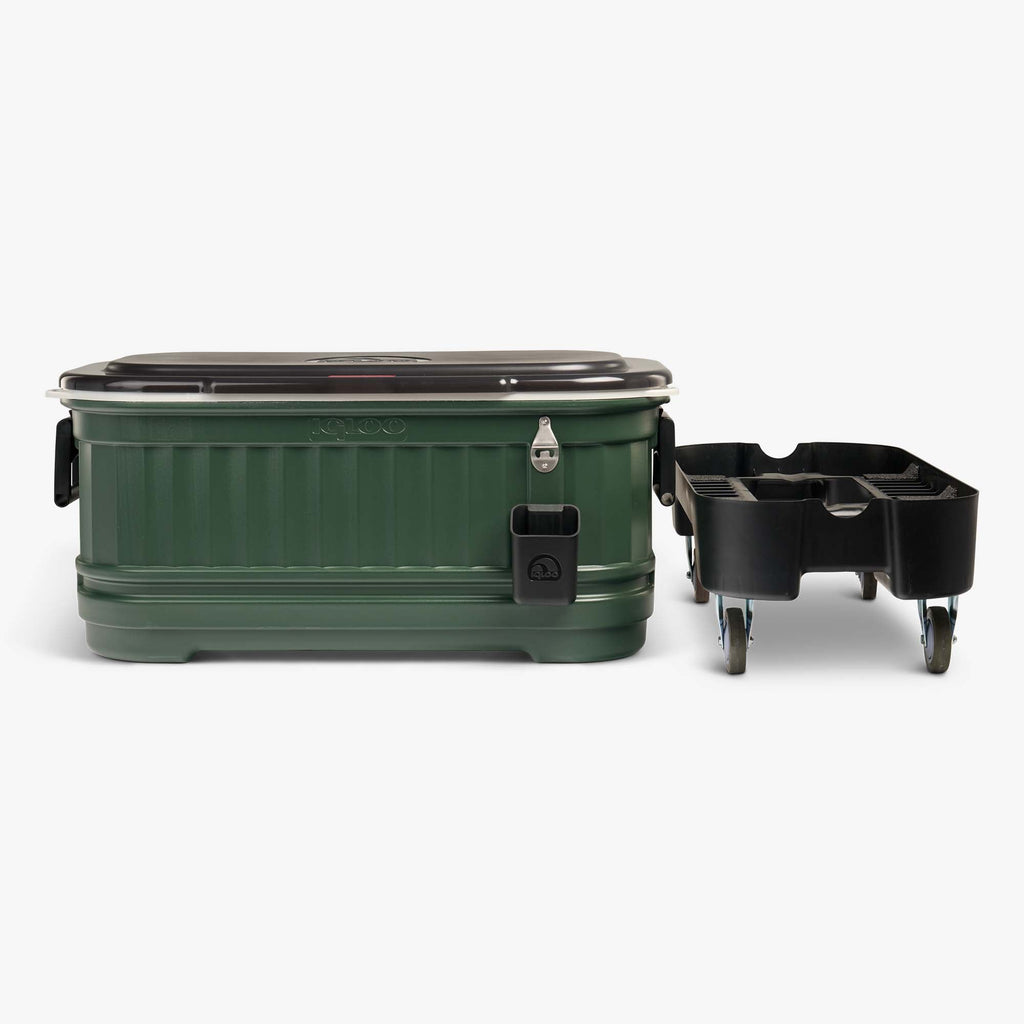 Party Bar 125 Qt Cooler E2 - Oil Green - Strap View
