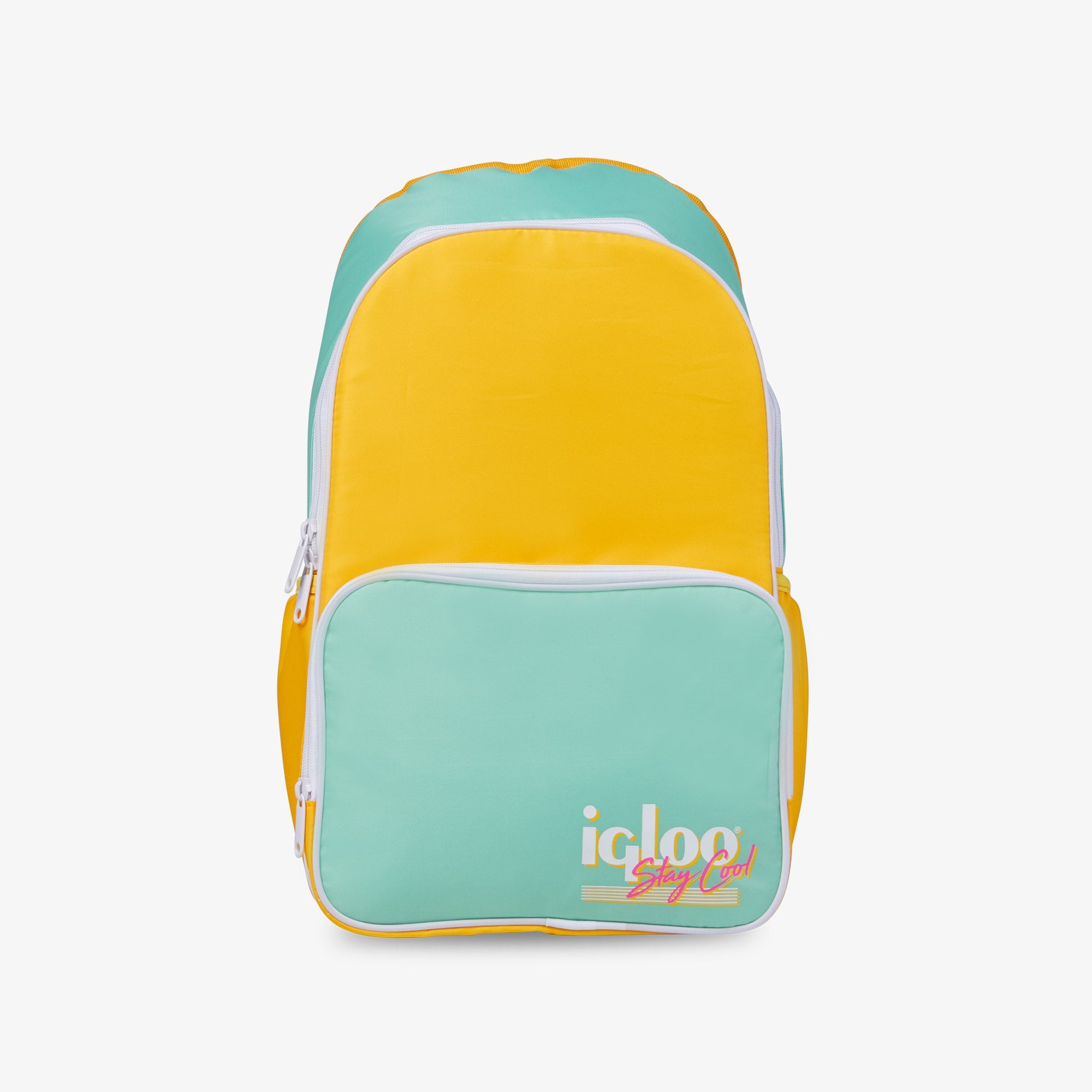 Retro Backpack Cooler R3 - Yellow - Front View