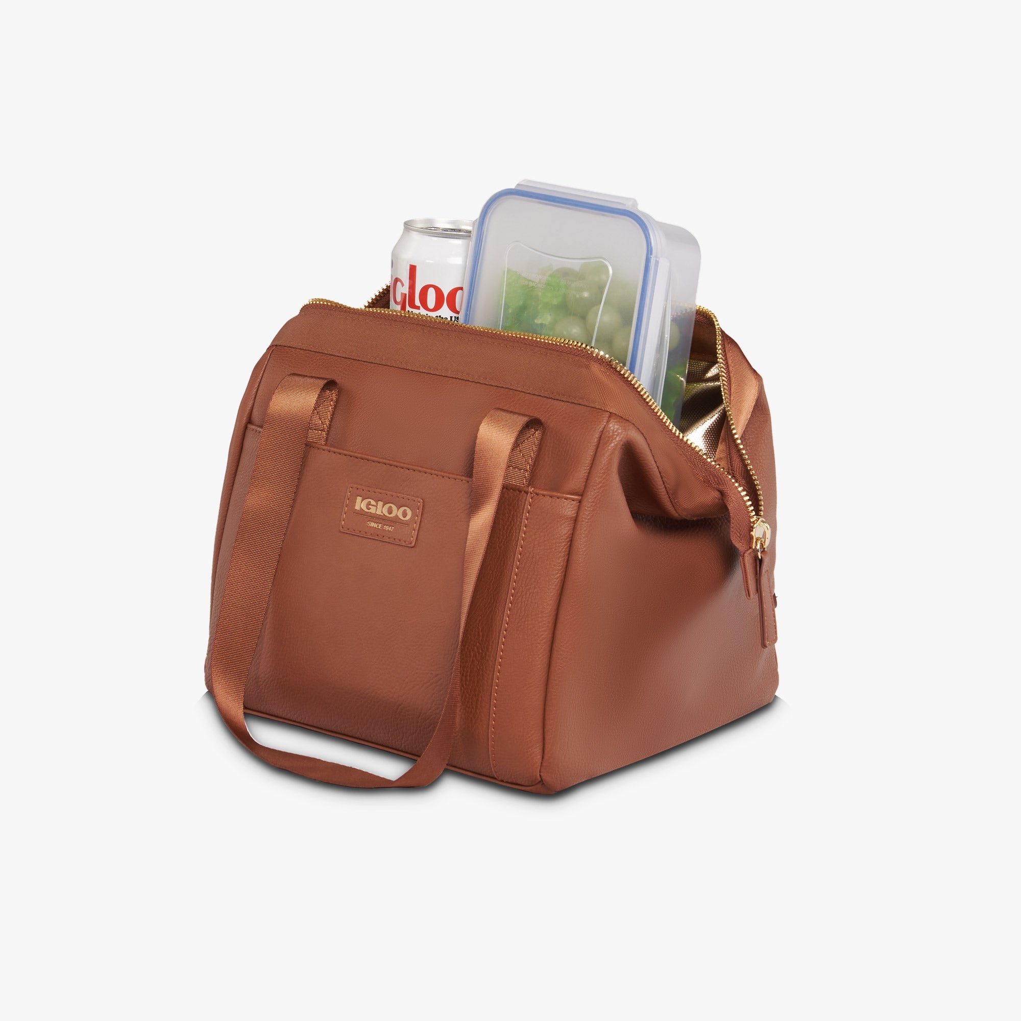 Igloo Luxe® Lunch Tote Cooler Bag I8 - Cognac - Product View