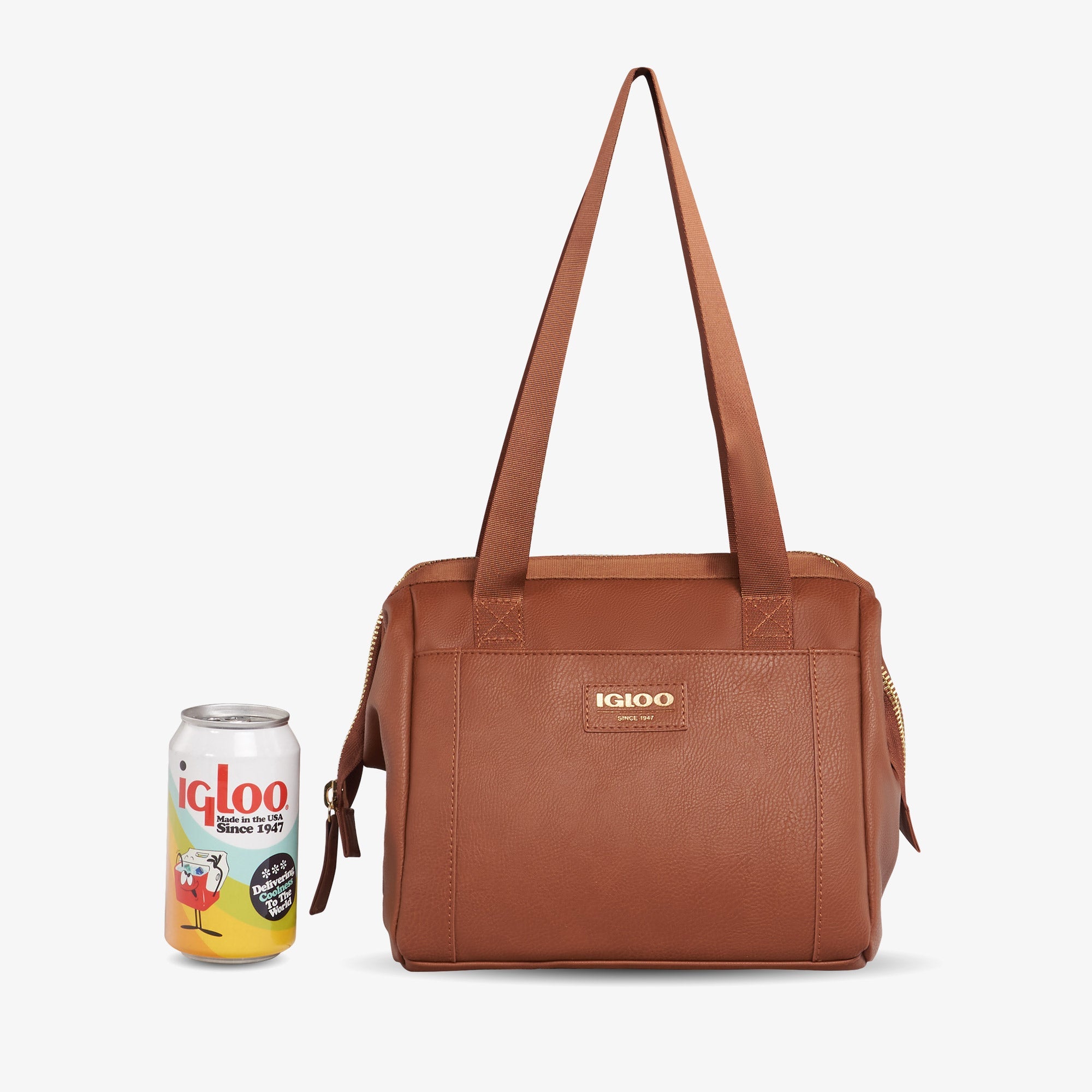 Igloo Luxe® Lunch Tote Cooler Bag I8 - Cognac - Product View