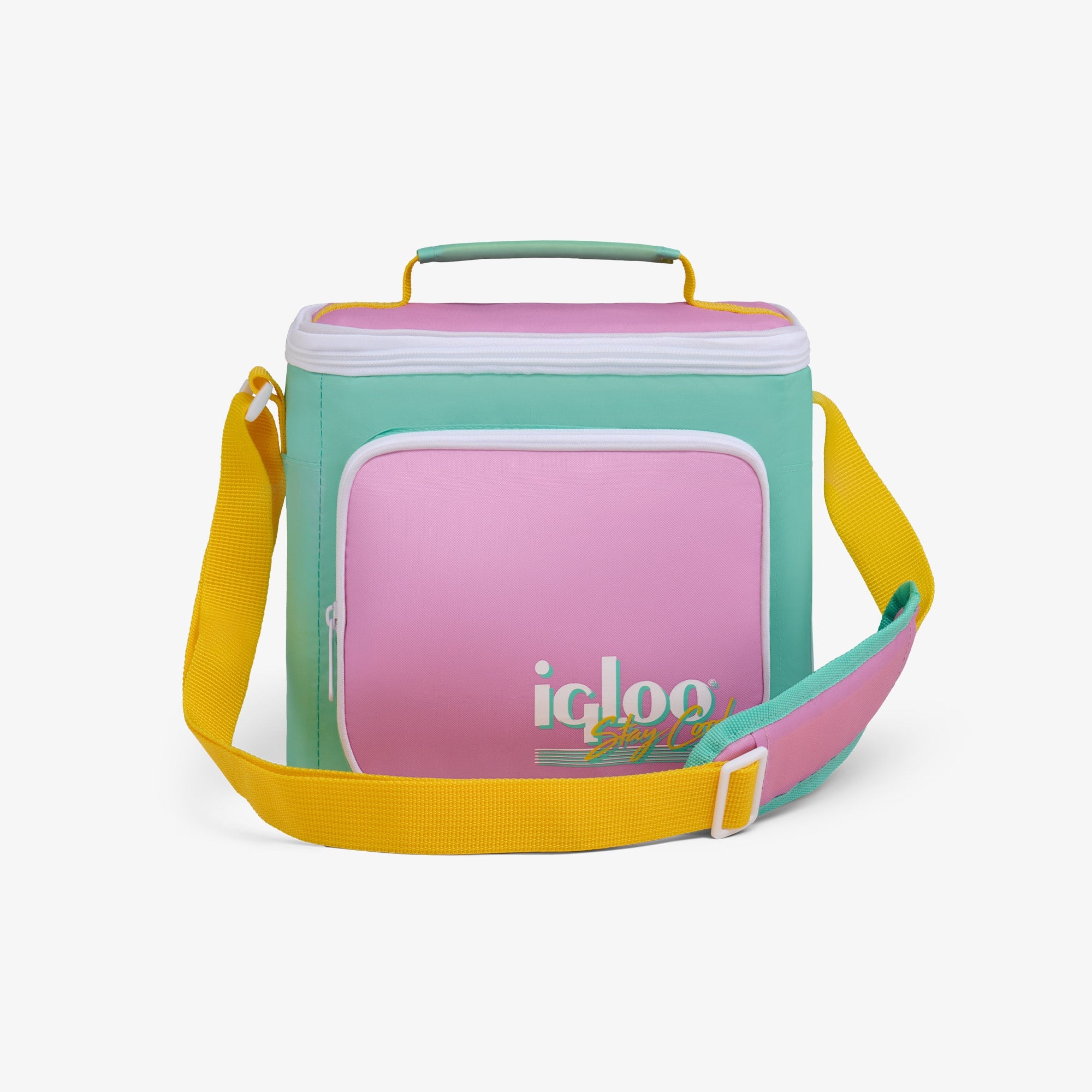 Retro Square Lunch Bag L2 - Tea Rose - Front View