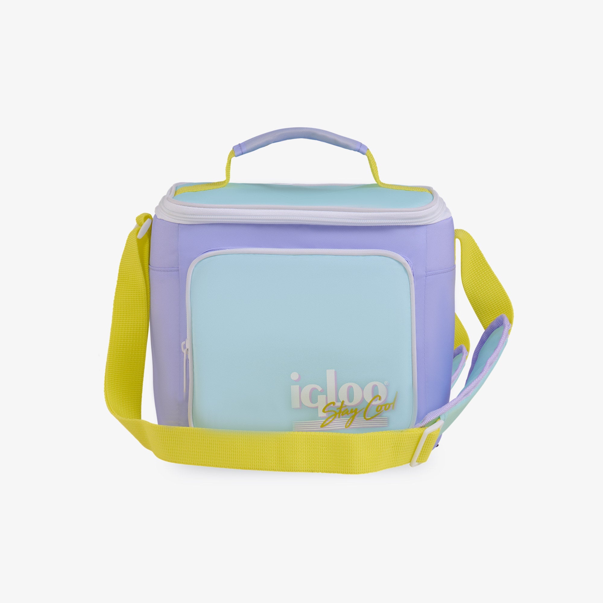Retro Square Lunch Bag L2 - Lilac - Front View