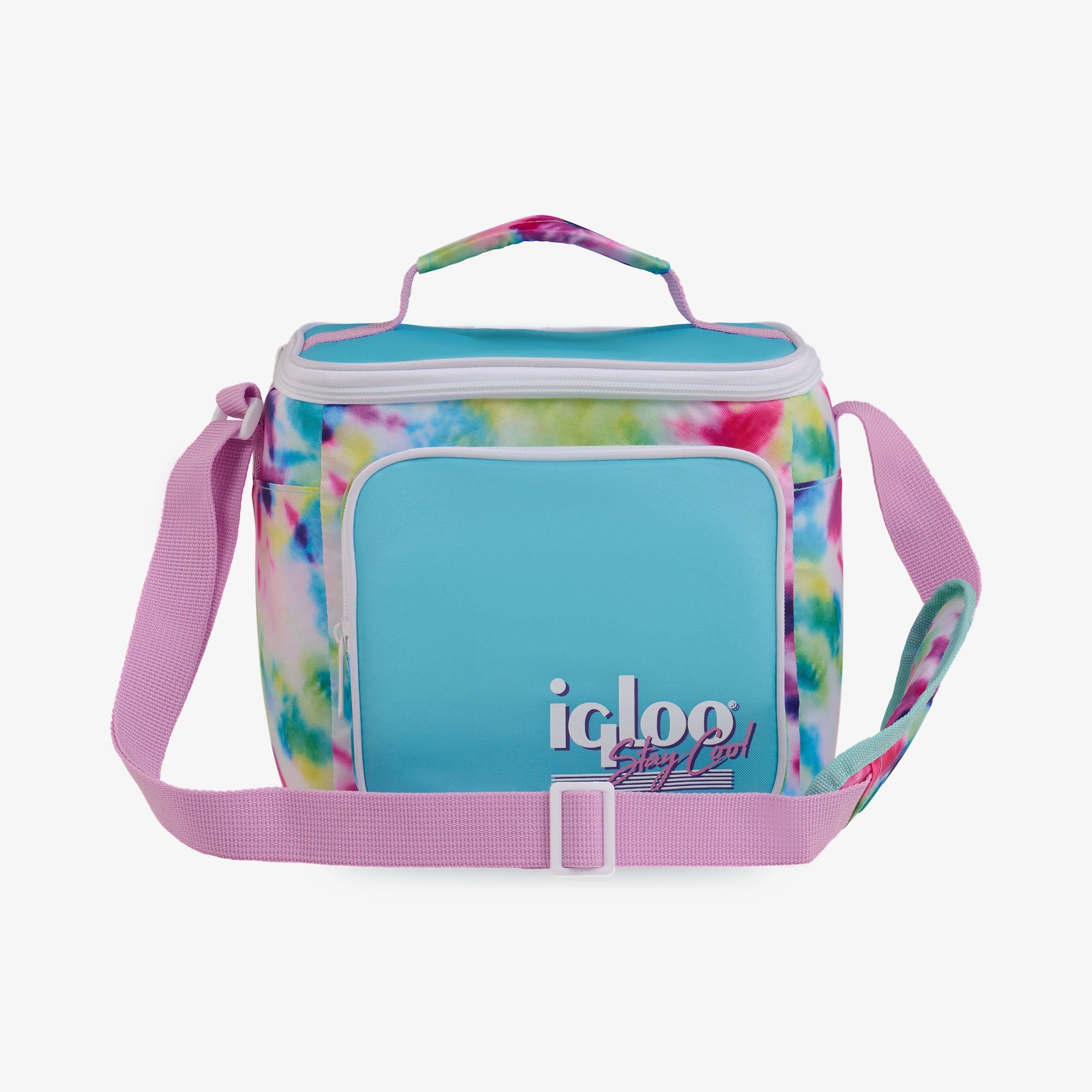 Retro Square Lunch Bag L2 - Tie-Dye - Front View
