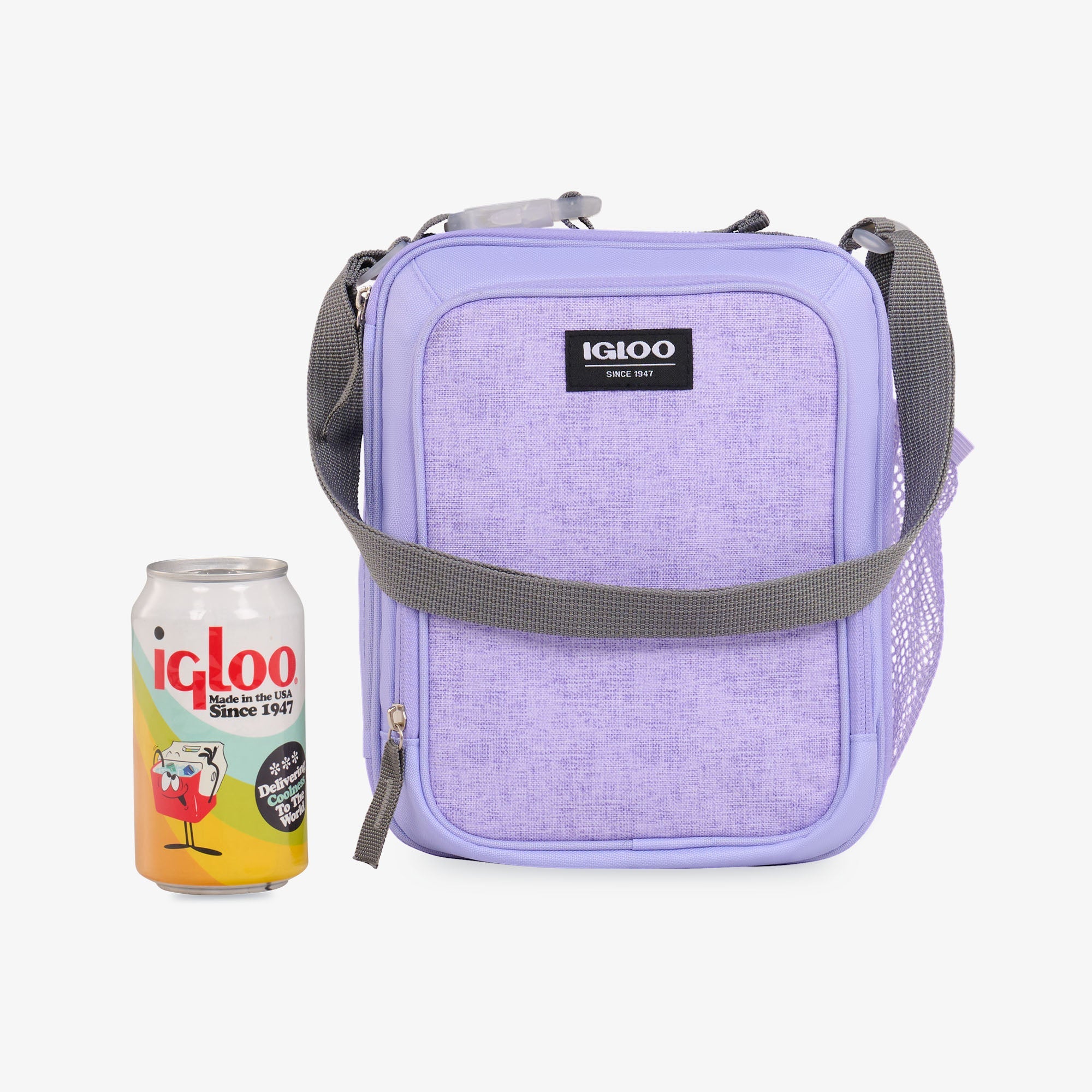 Kids Everyday Lunch Vertical Cooler Bag Q1 - Lilac - Size View