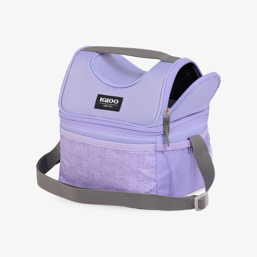 Kids Everyday Lunch Gripper Cooler Bag S6 - Lilac - Open View