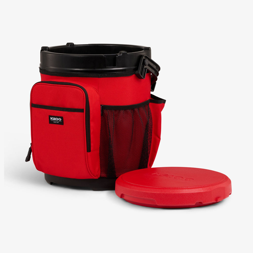 20 Qt Cooler Bucket J4 - Red Heat - Open View