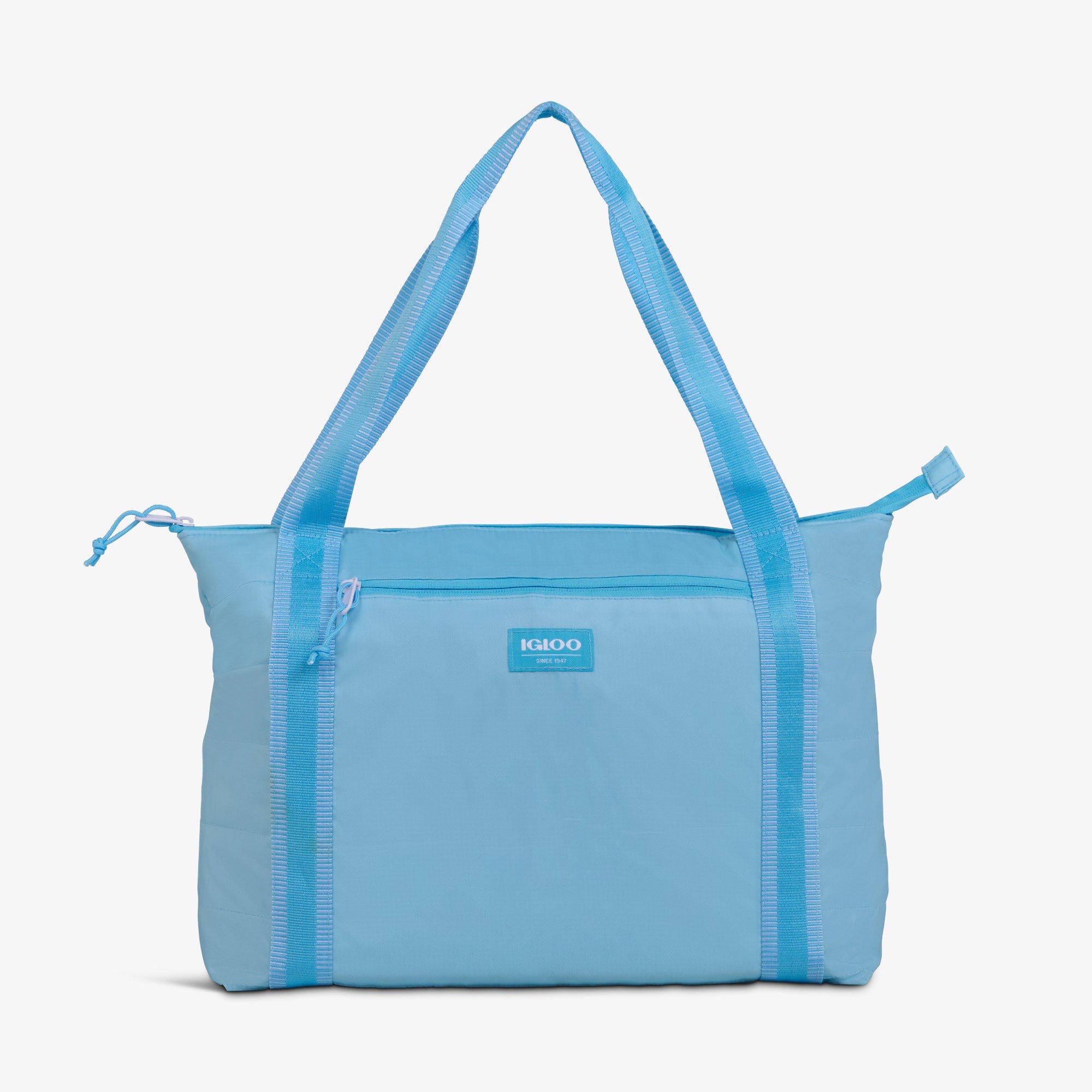 Packable Puffer 20-Can Cooler Bag P3 - Powder Blue - Front View