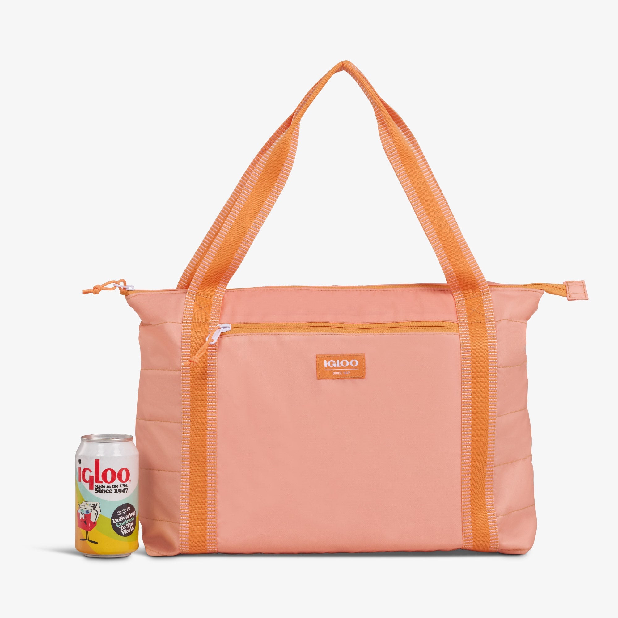 Packable Puffer 20-Can Cooler Bag P3 - Apricot - Size View