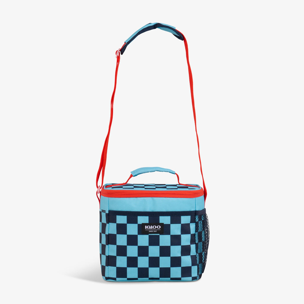 Kids Square Lunch Bag Y1 - Checkers - Strap View