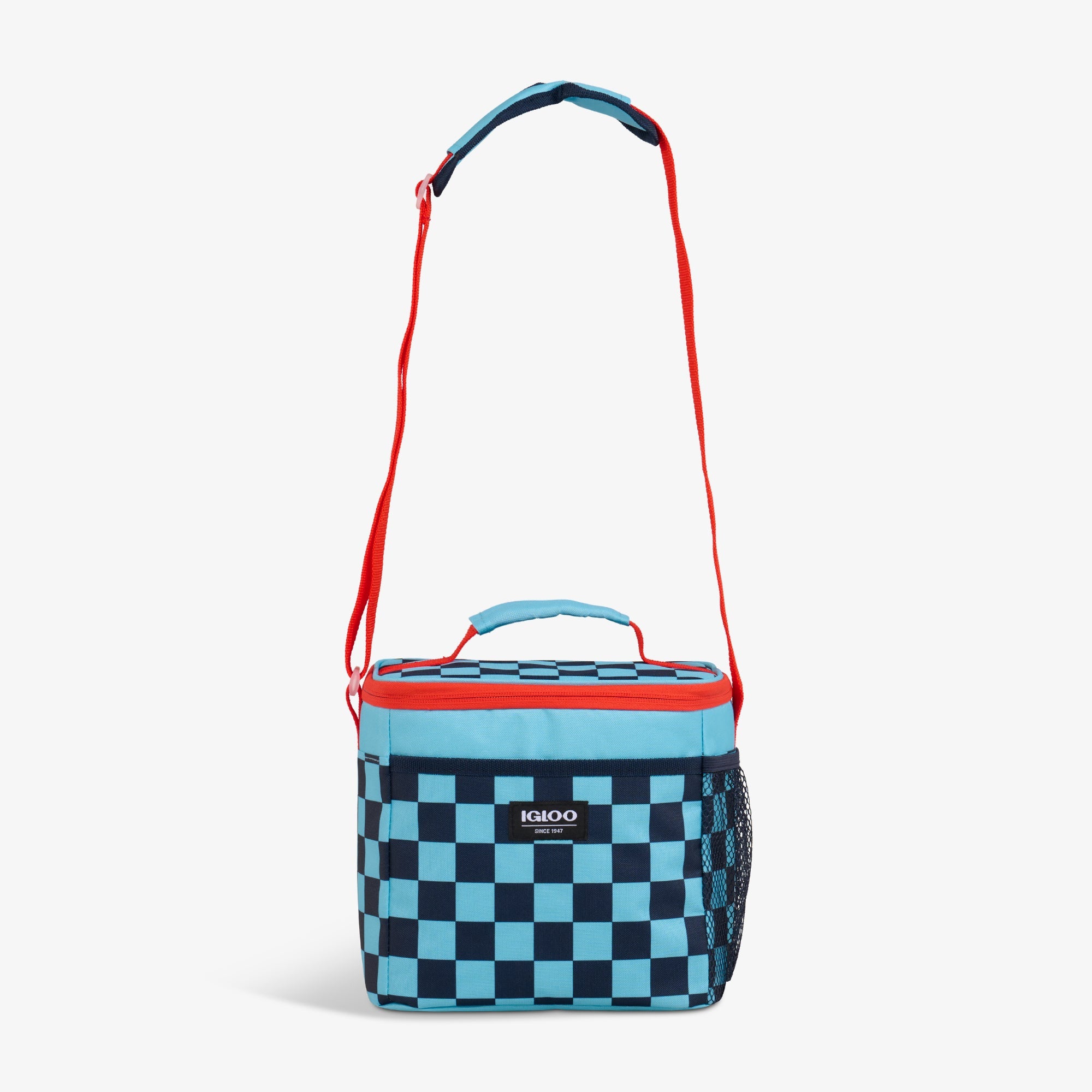 Kids Square Lunch Bag Y1 - Checkers - Strap View