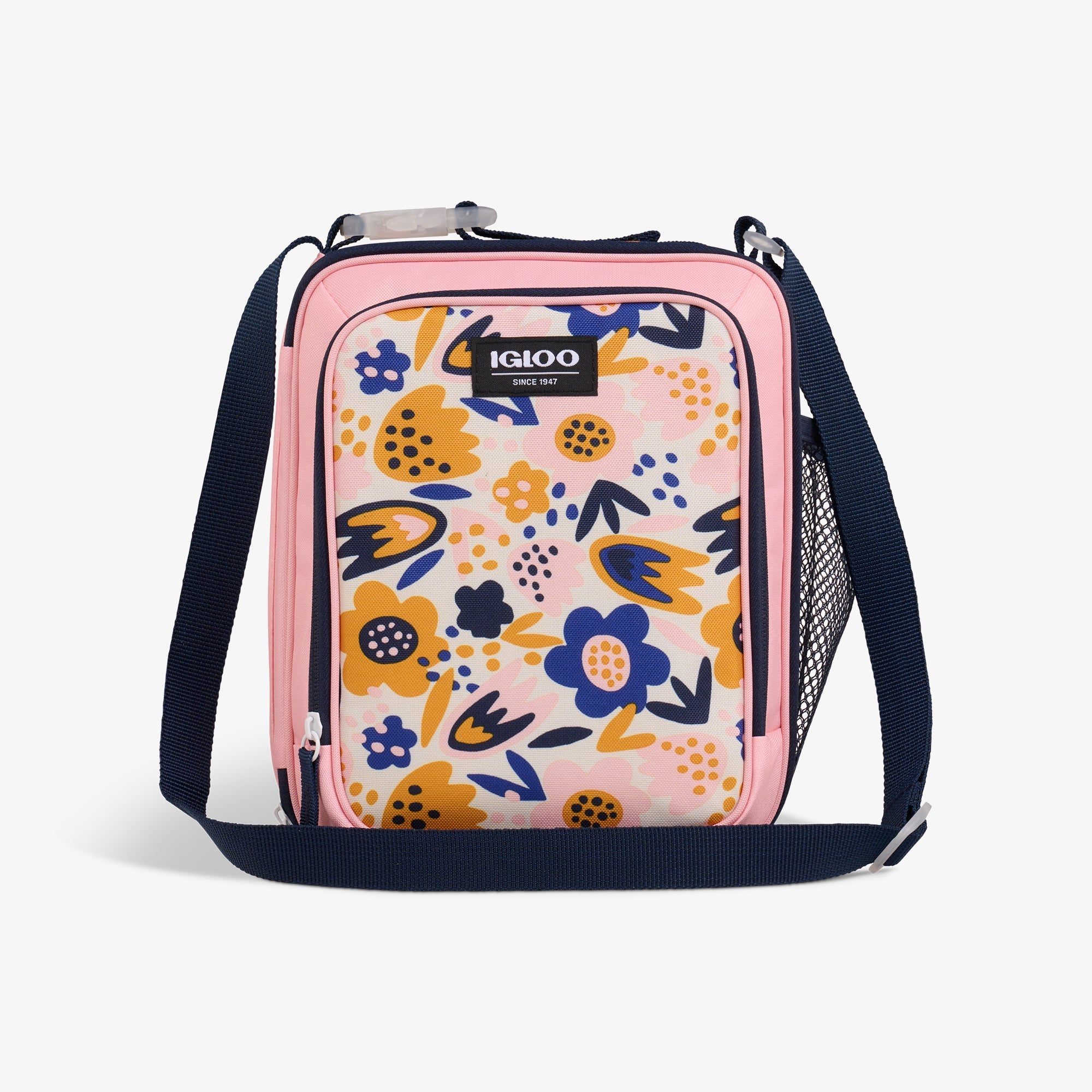 Kids Everyday Lunch Vertical Cooler Bag Q1 - Floral - Front View