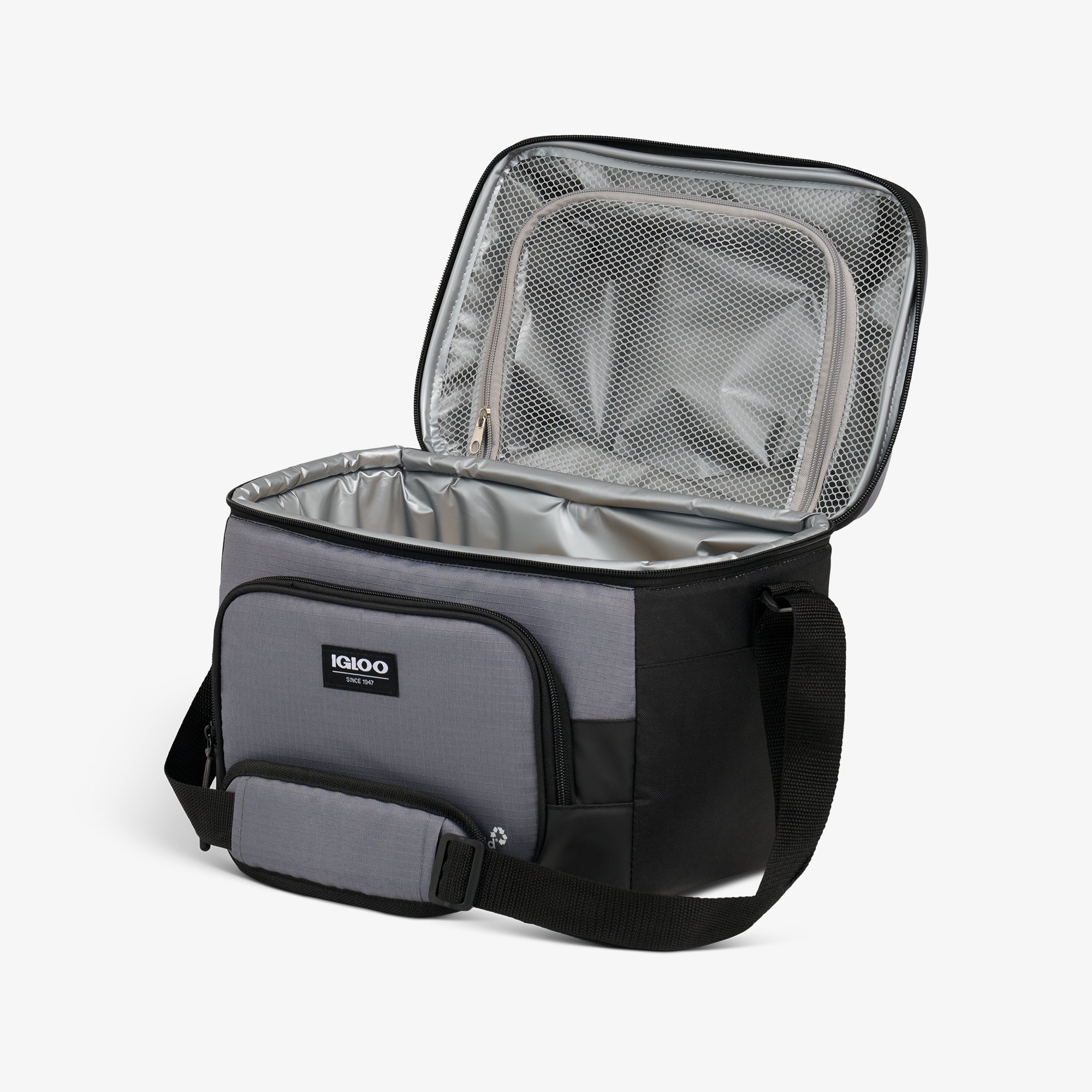 Latitude Hardtop Gripper 22-Can Cooler Bag M8 - Carbonite - Open View