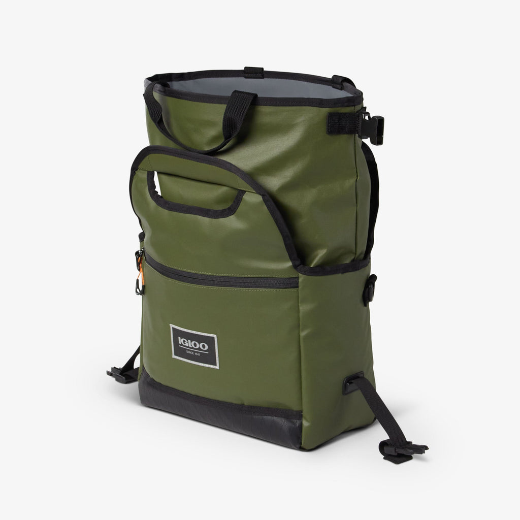 Pursuit 16-Can Lunch Bag P9 - Chive - Open View