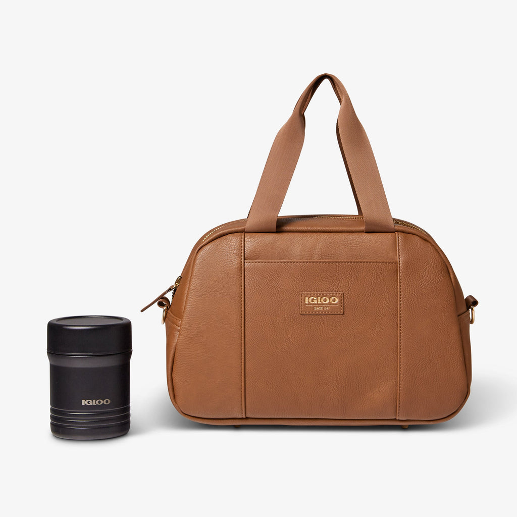 Igloo Luxe® Satchel Cooler Bag Q3 - Cognac - Product View