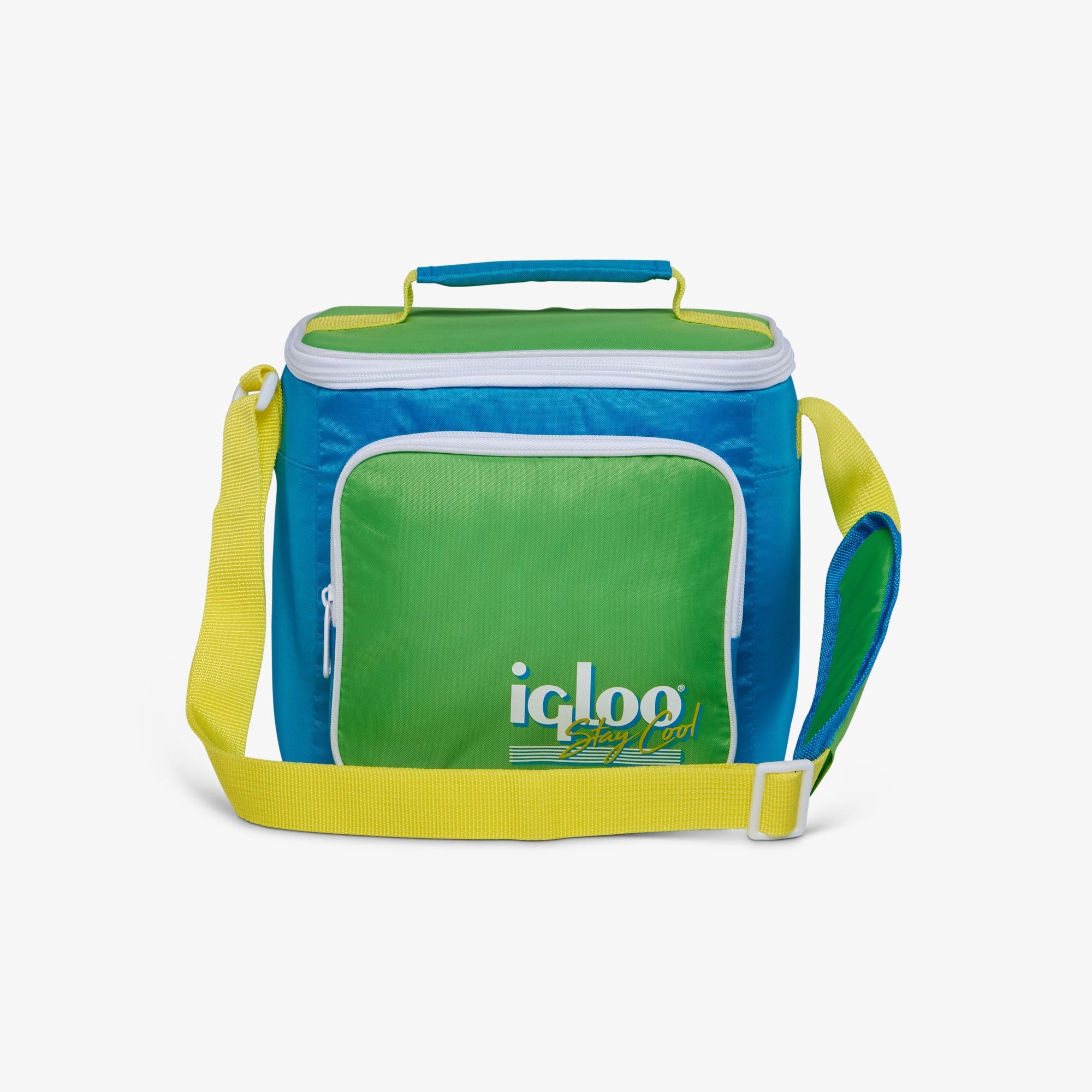 Retro Square Lunch Bag L2 - Fiesta Blue - Front View