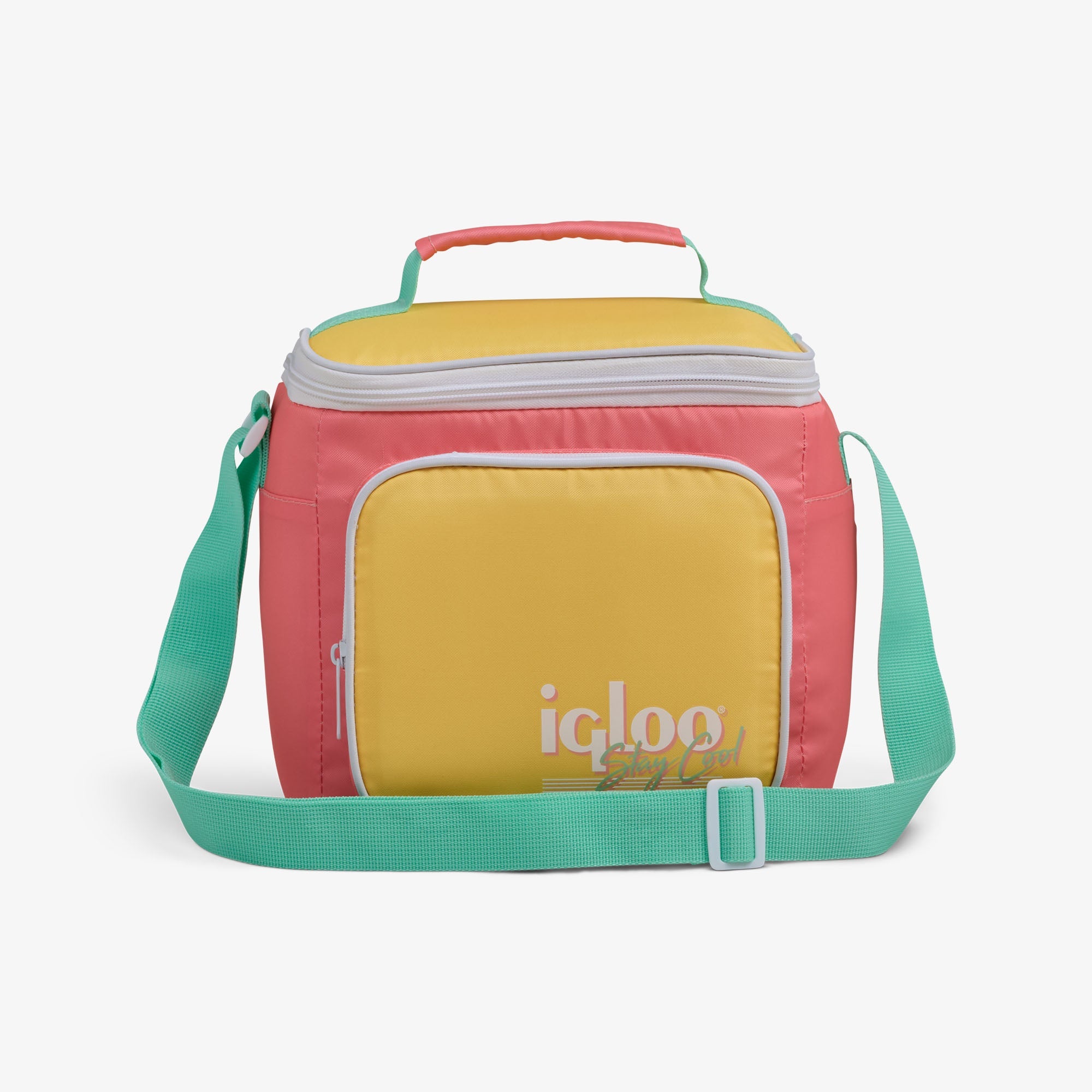 Retro Square Lunch Bag L2 - Flamingo - Front View