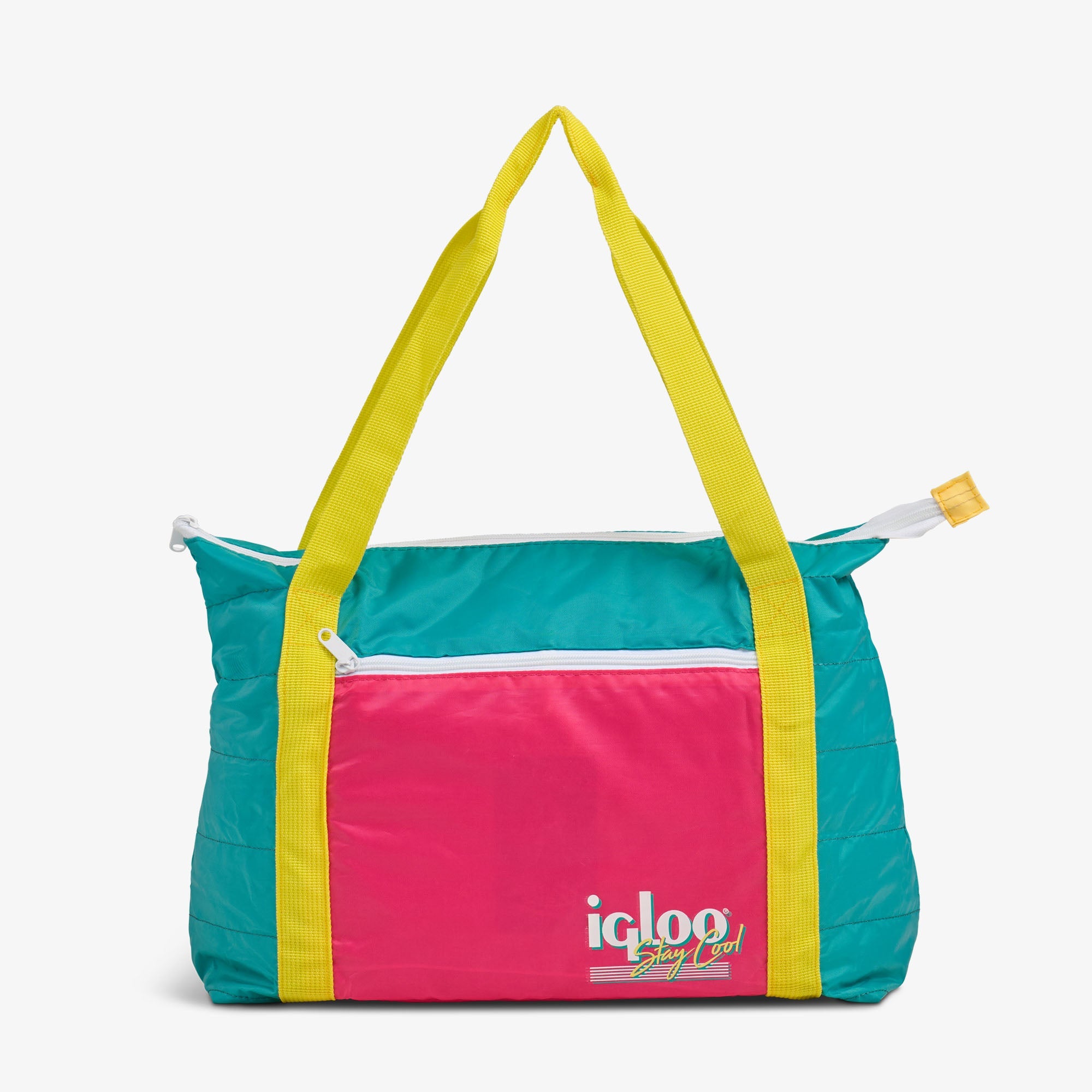 Retro Packable Puffer 20-Can Cooler Bag P3 - Jade - Strap View