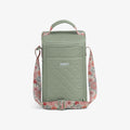 Floral MaxCold® DUO Vertical Crossbody Cooler Bag J6 - Sage - Front View