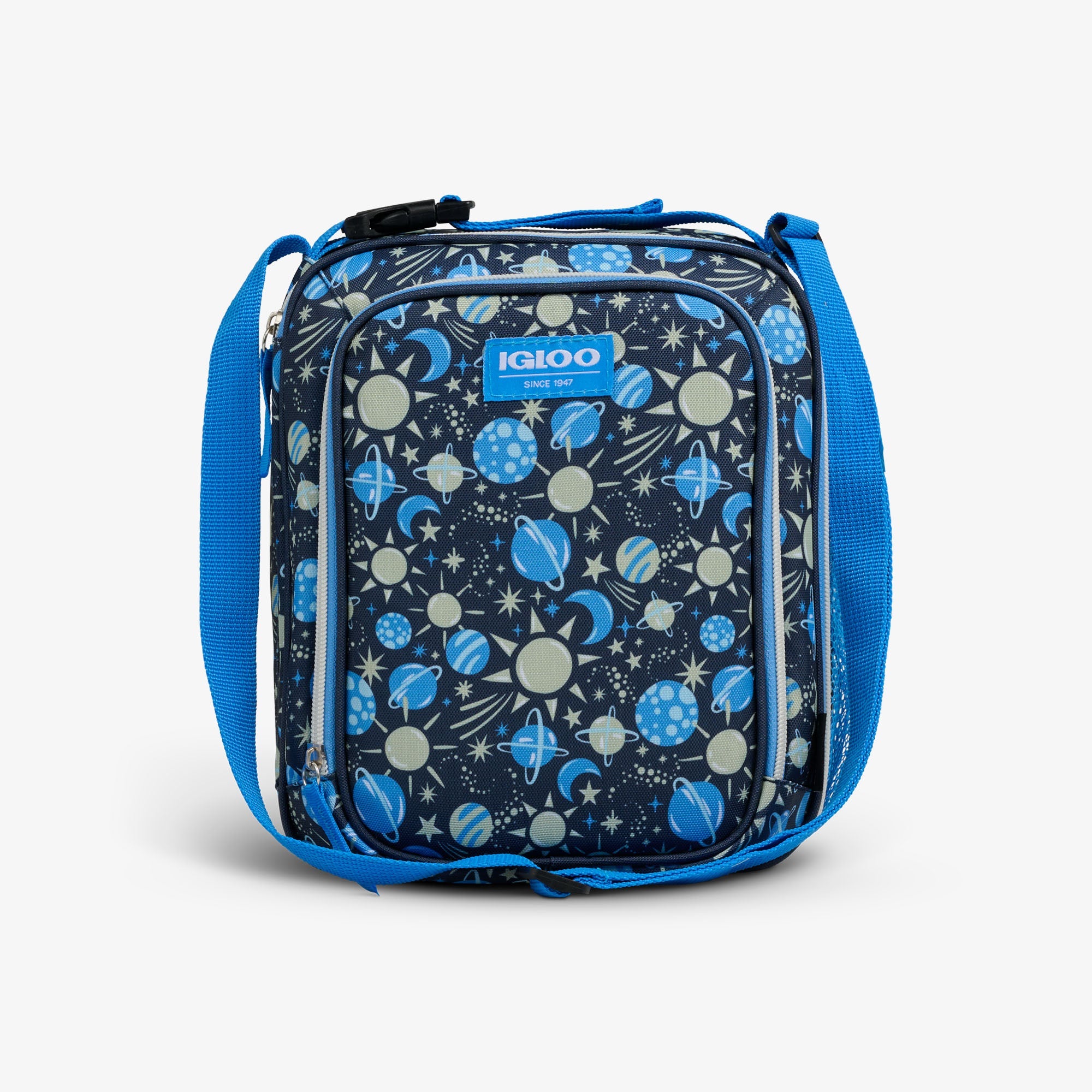 Kids Lunch Glow Vertical Cooler + Bento Box D3 - Cosmic Glow - Front View
