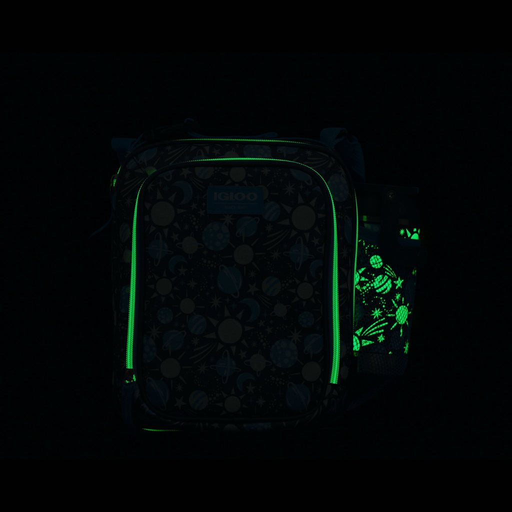 Kids Lunch Glow Vertical Cooler + Bento Box D3 - Cosmic Glow - Product View