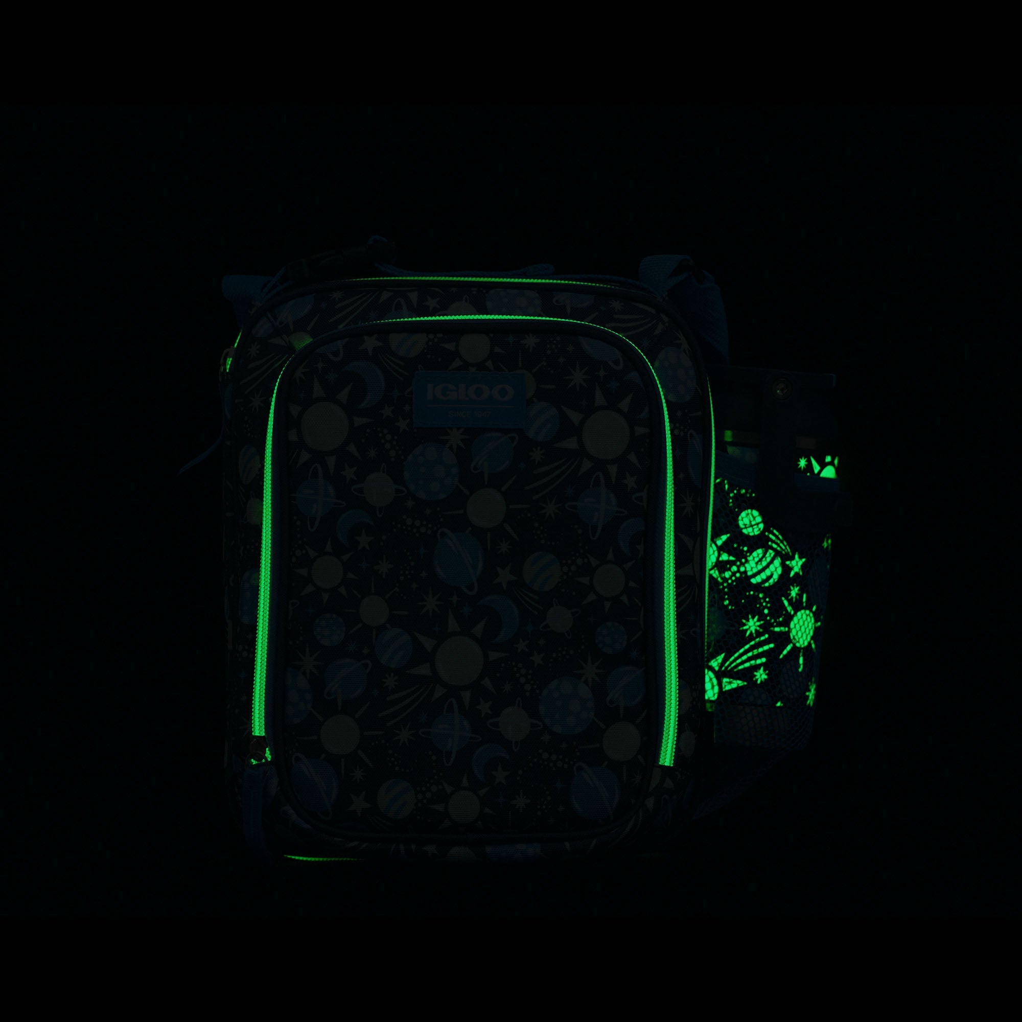 Kids Lunch Glow Vertical Cooler + Bento Box D3 - Cosmic Glow - Product View