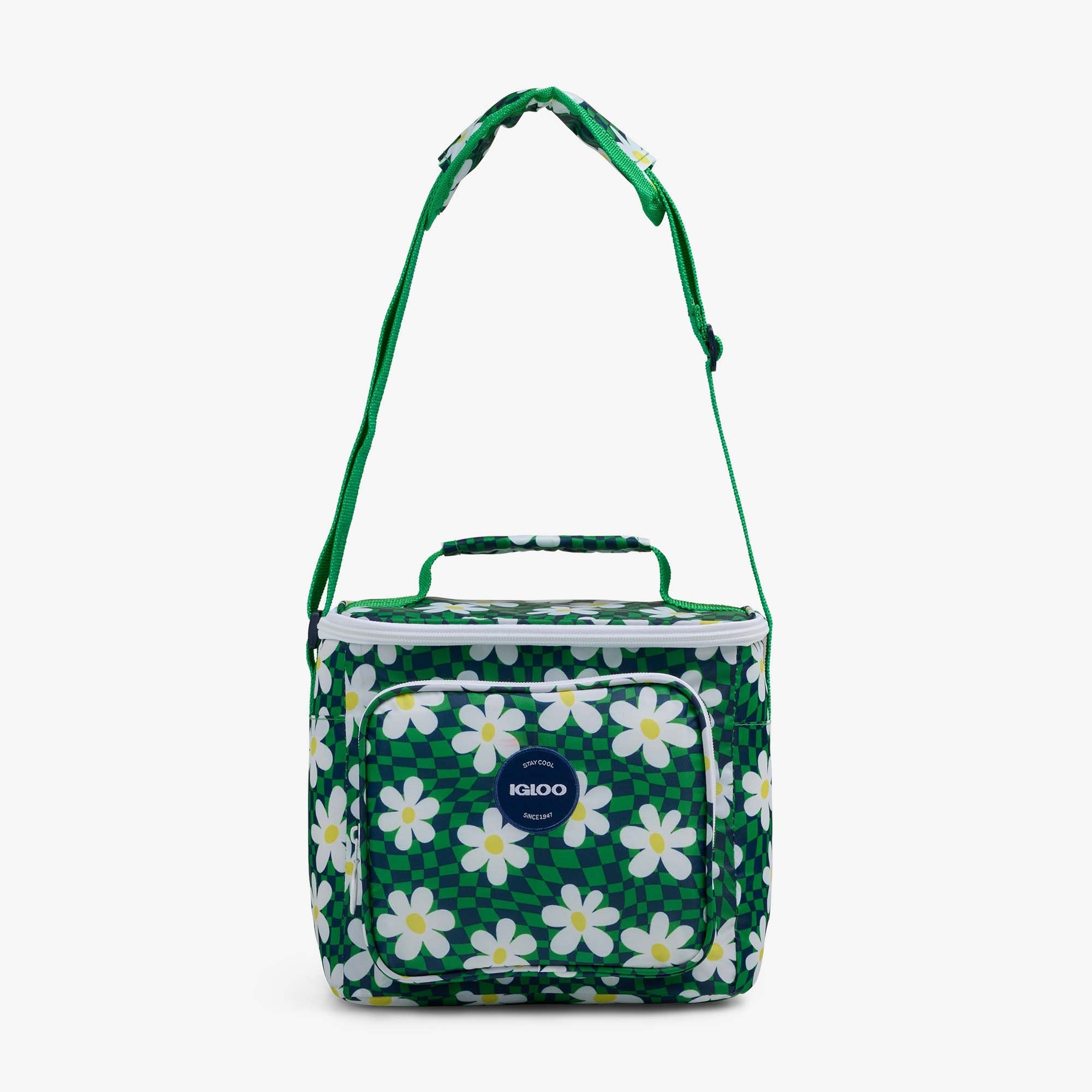 Retro Square Lunch Bag L2 - Psychedelic Daisy - Strap View