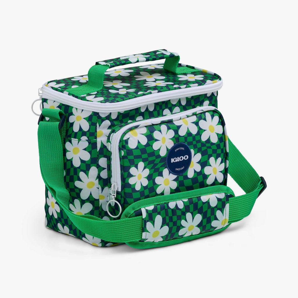 Retro Square Lunch Bag L2 - Psychedelic Daisy - Product View