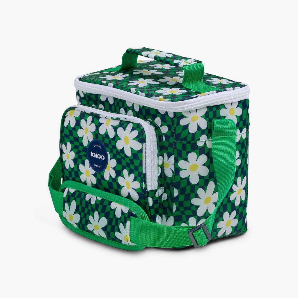 Retro Square Lunch Bag L2 - Psychedelic Daisy - Product View