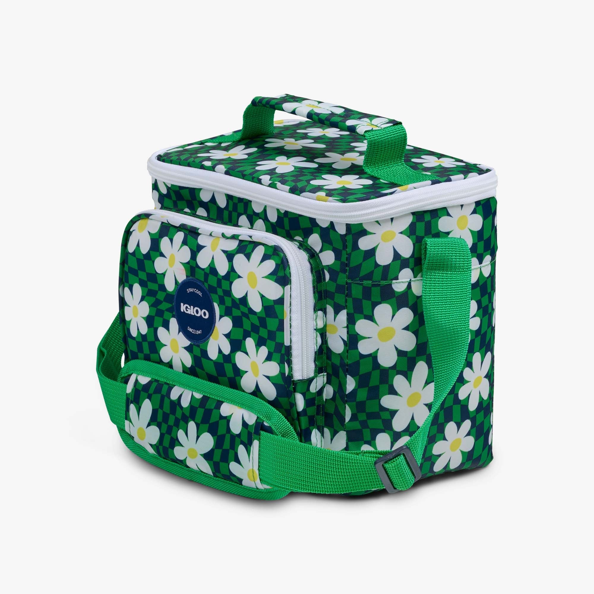 Retro Square Lunch Bag L2 - Psychedelic Daisy - Product View