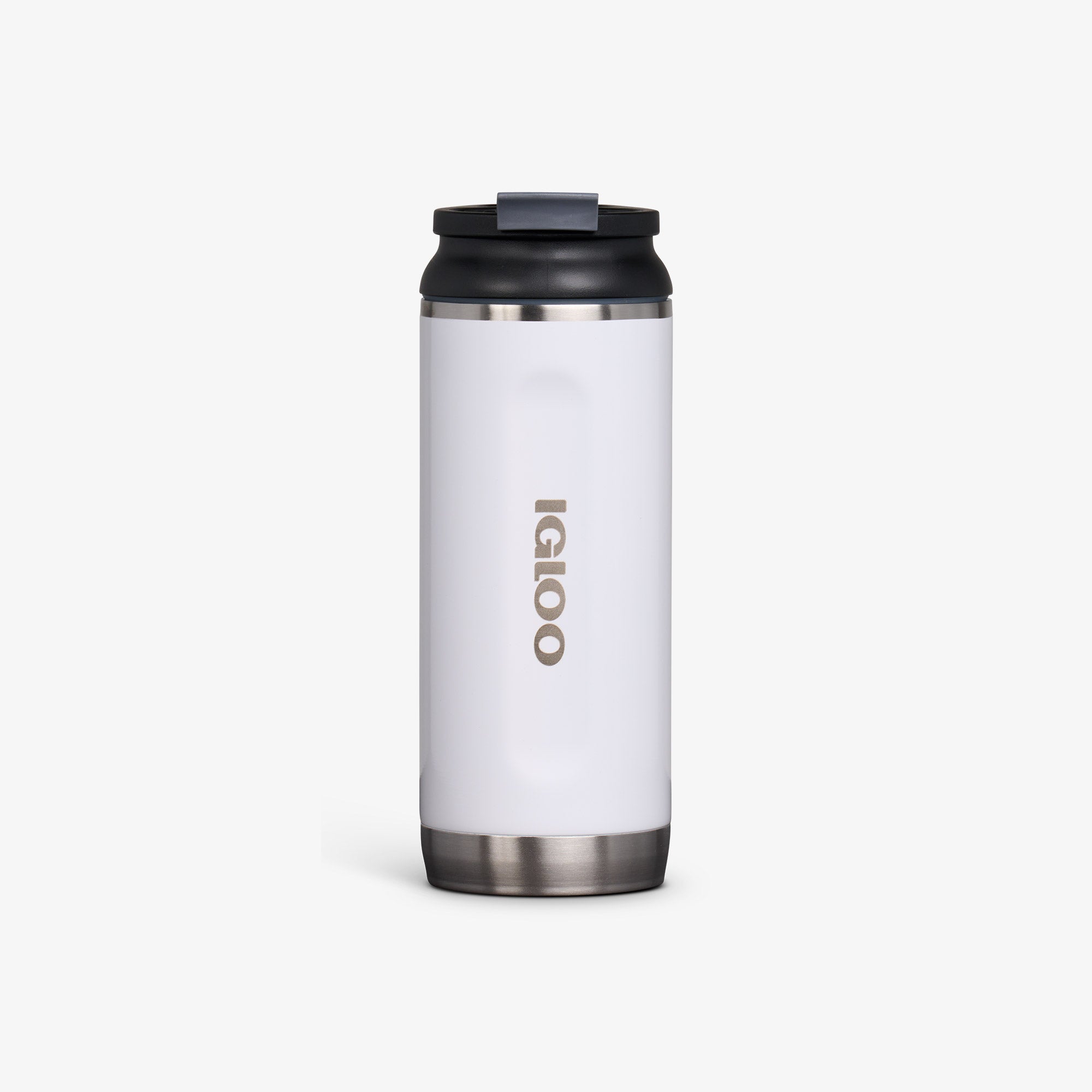 16 Oz Flip ‘n’ Sip Tumbler L0 - Gloss White - Front View