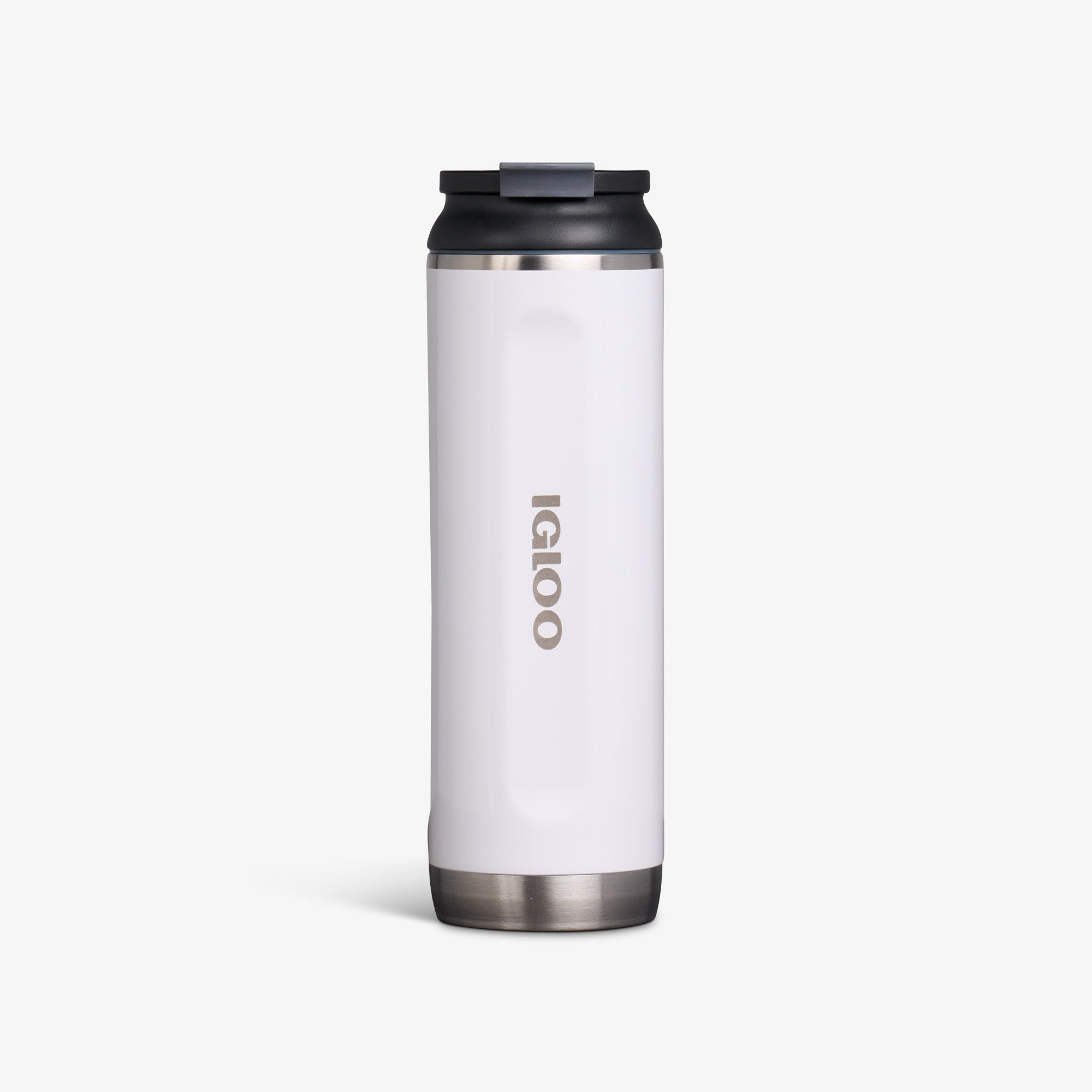 20 Oz Flip ‘n’ Sip Tumbler M3 - Gloss White - Front View