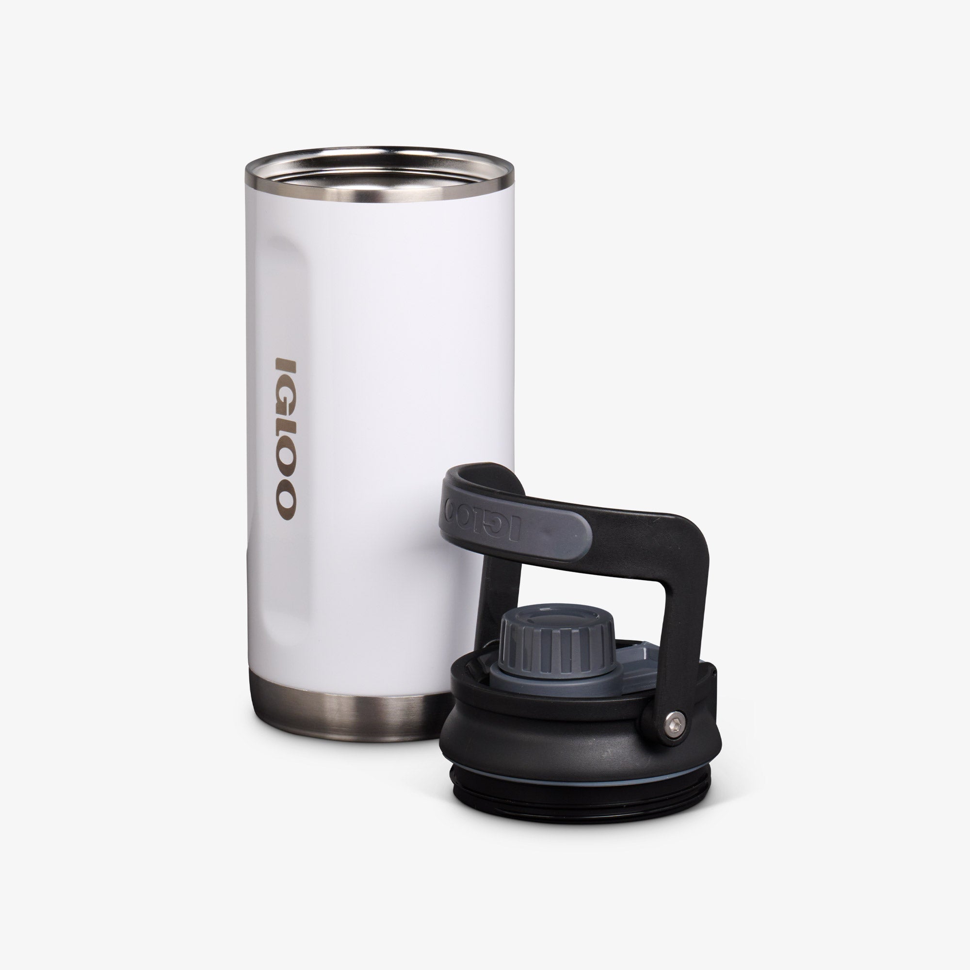 36 Oz Twist ‘n’ Chug Bottle N6 - Gloss White - Open View