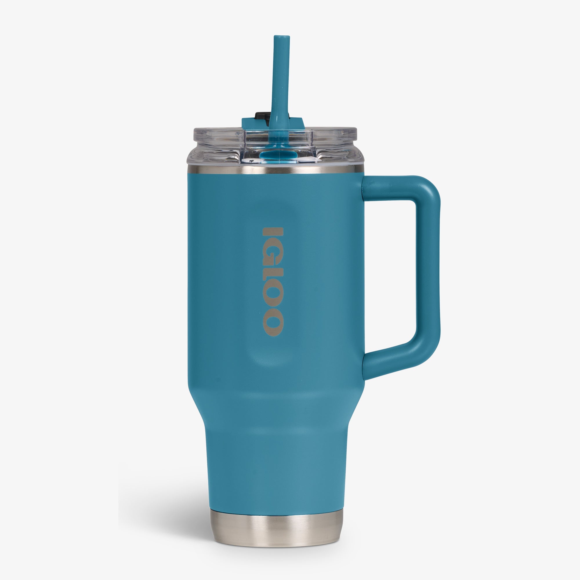 32 Oz Flip ‘n’ Sip Travel Mug E4 - Modern Blue - Strap View