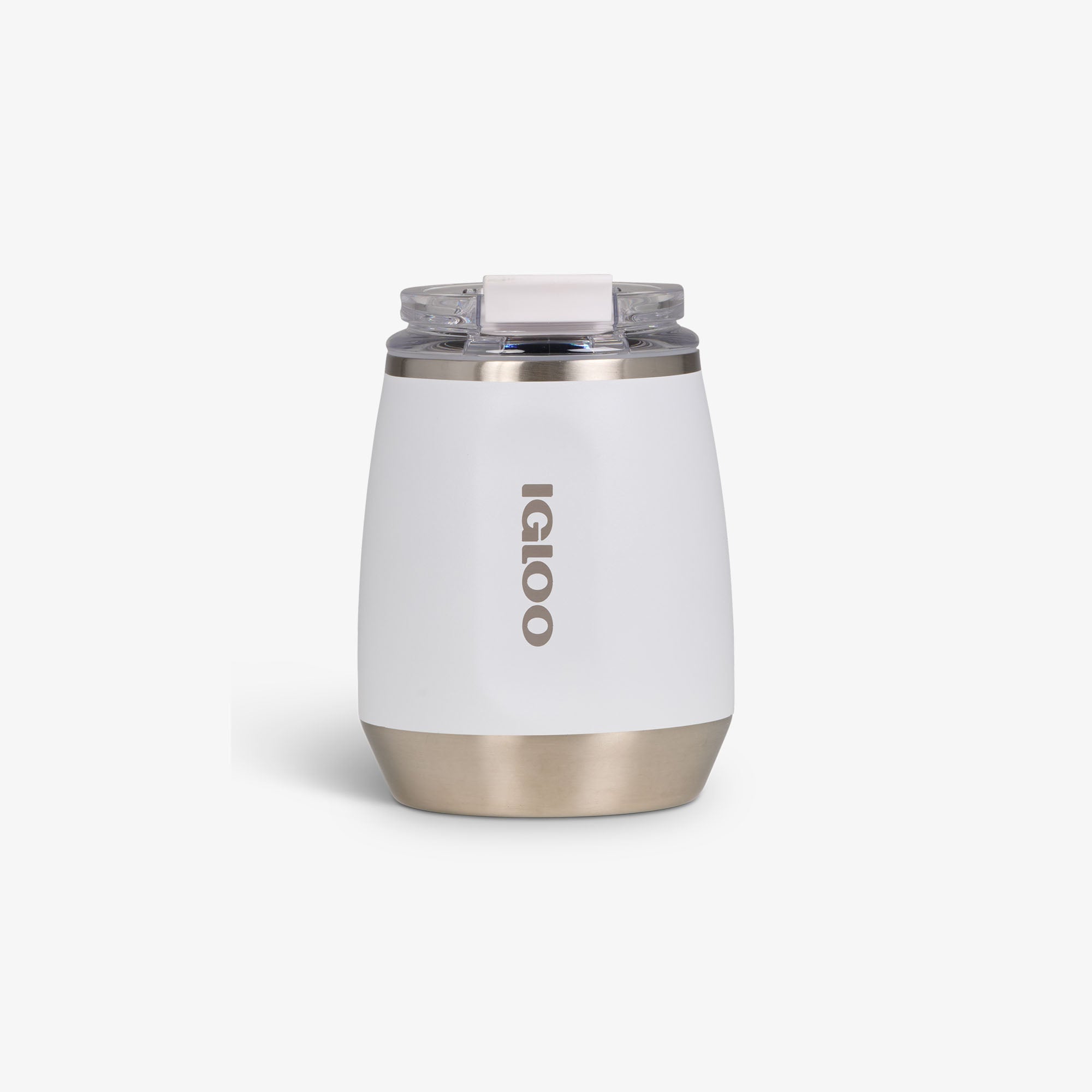 10 Oz Wine Tumbler L2 - White - White - Custom - Front View