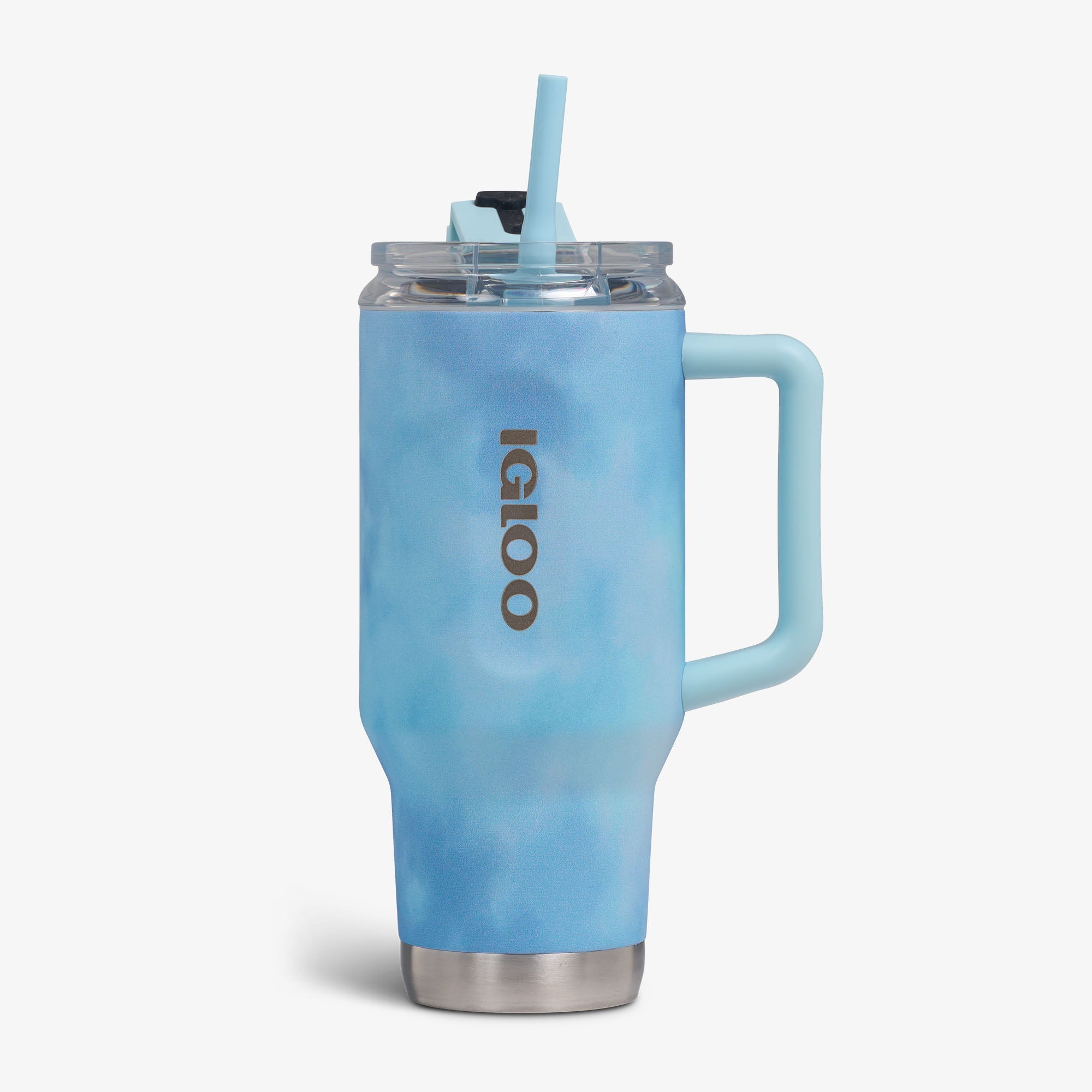 32 Oz Flip ‘n’ Sip Travel Mug E4 - Cloud Powder Blue - Front View