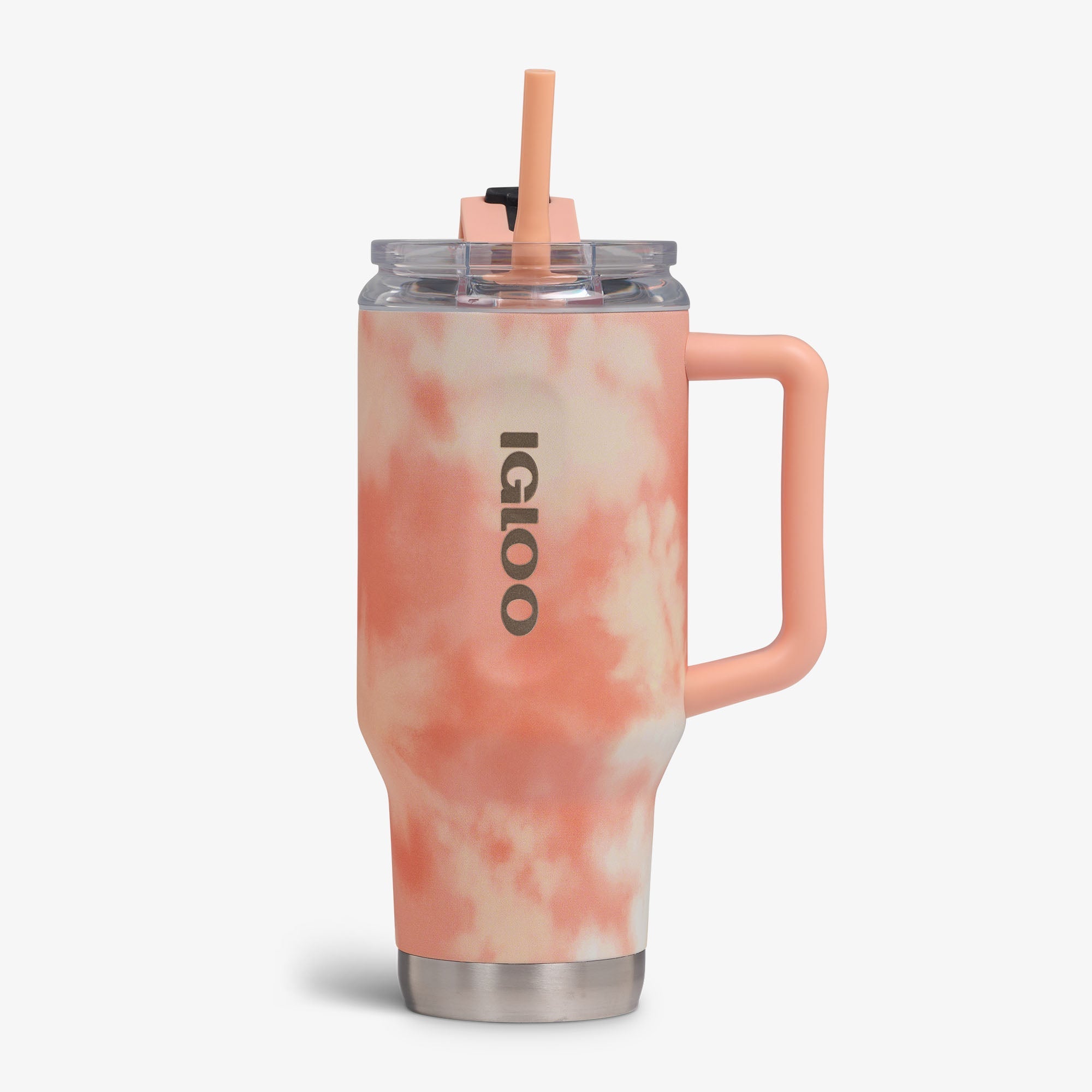 32 Oz Flip ‘n’ Sip Travel Mug E4 - Cloud Apricot - Front View