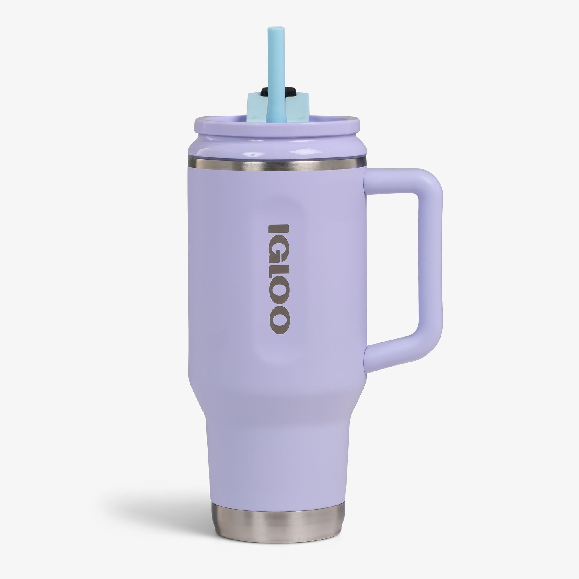 32 Oz Flip ‘n’ Sip Travel Mug E4 - Lilac Breeze - Lilac Breeze - Custom - Strap View