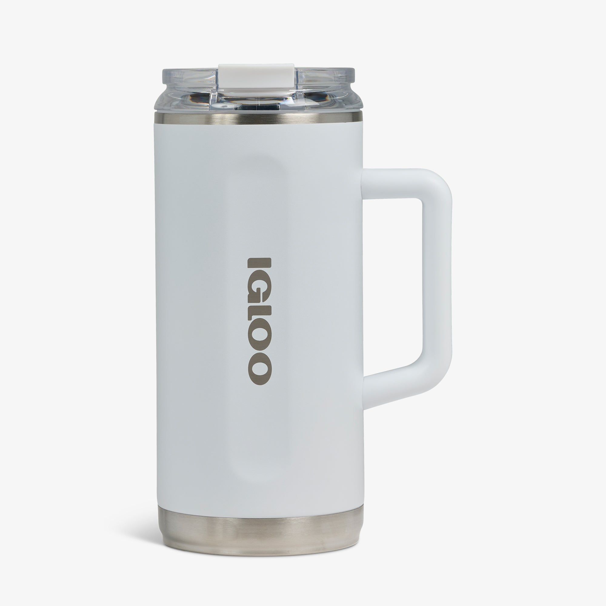 1L Beer Mug B6 - White - Front View